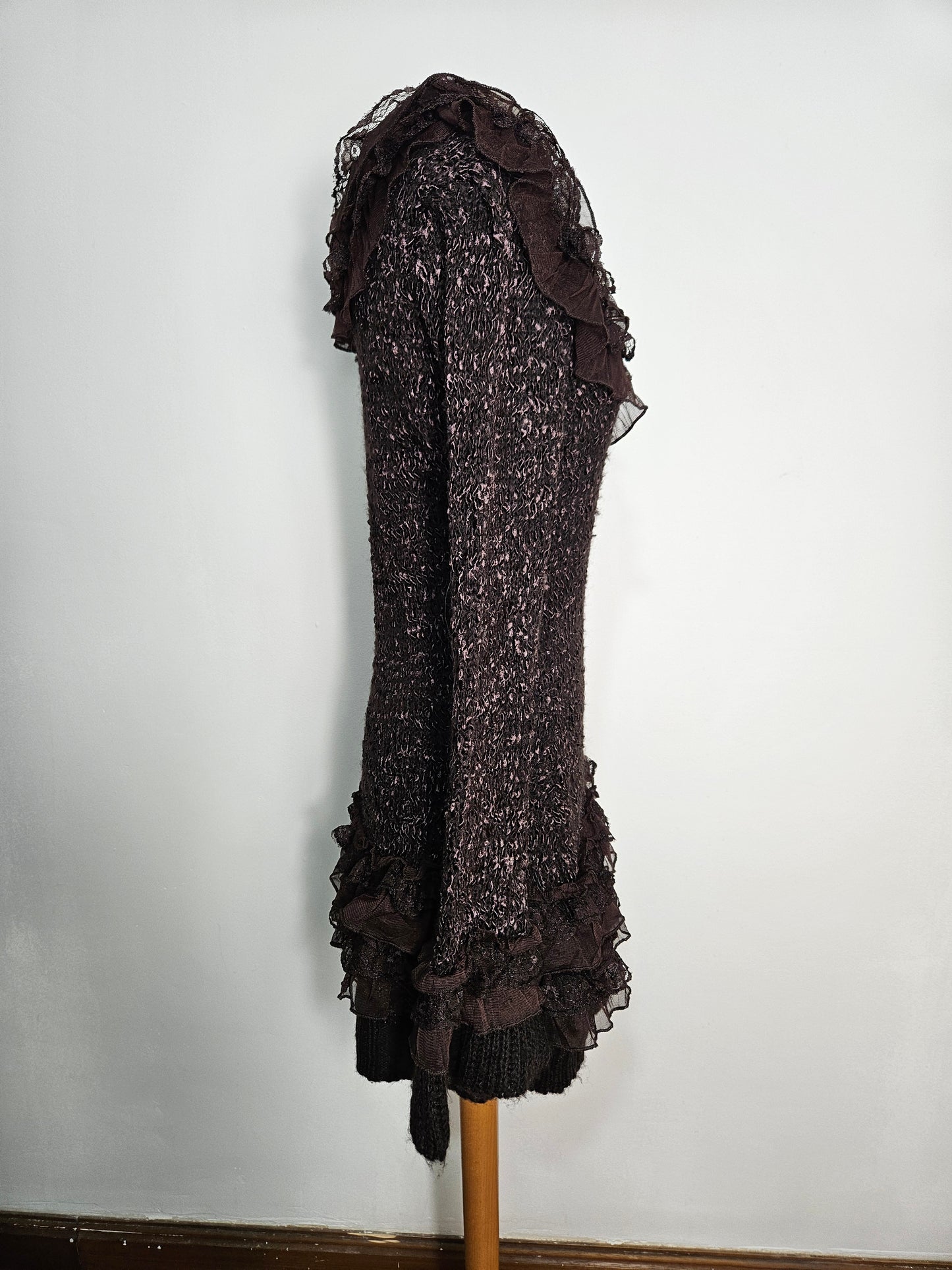 Robe pull marron