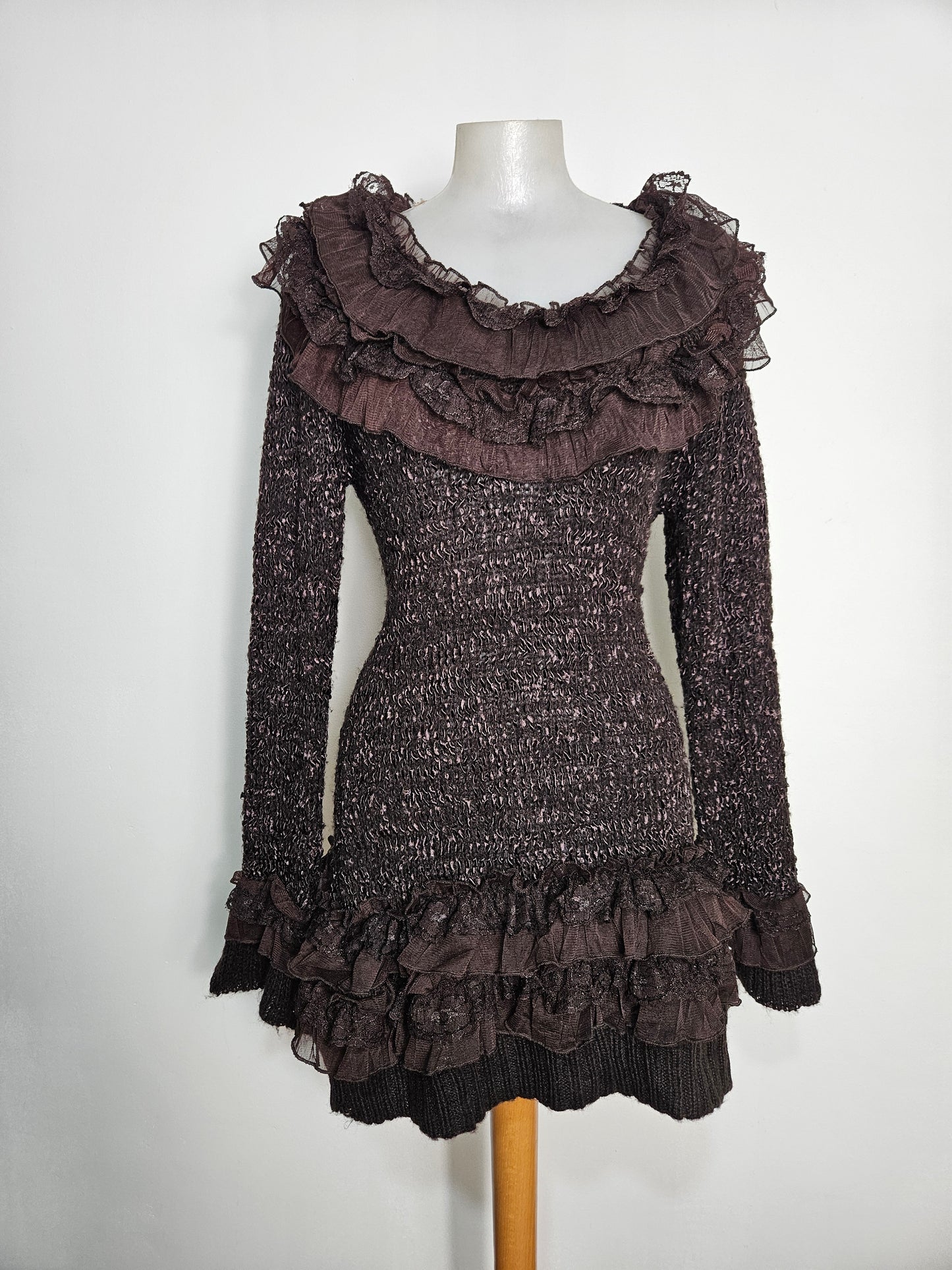 Robe pull marron