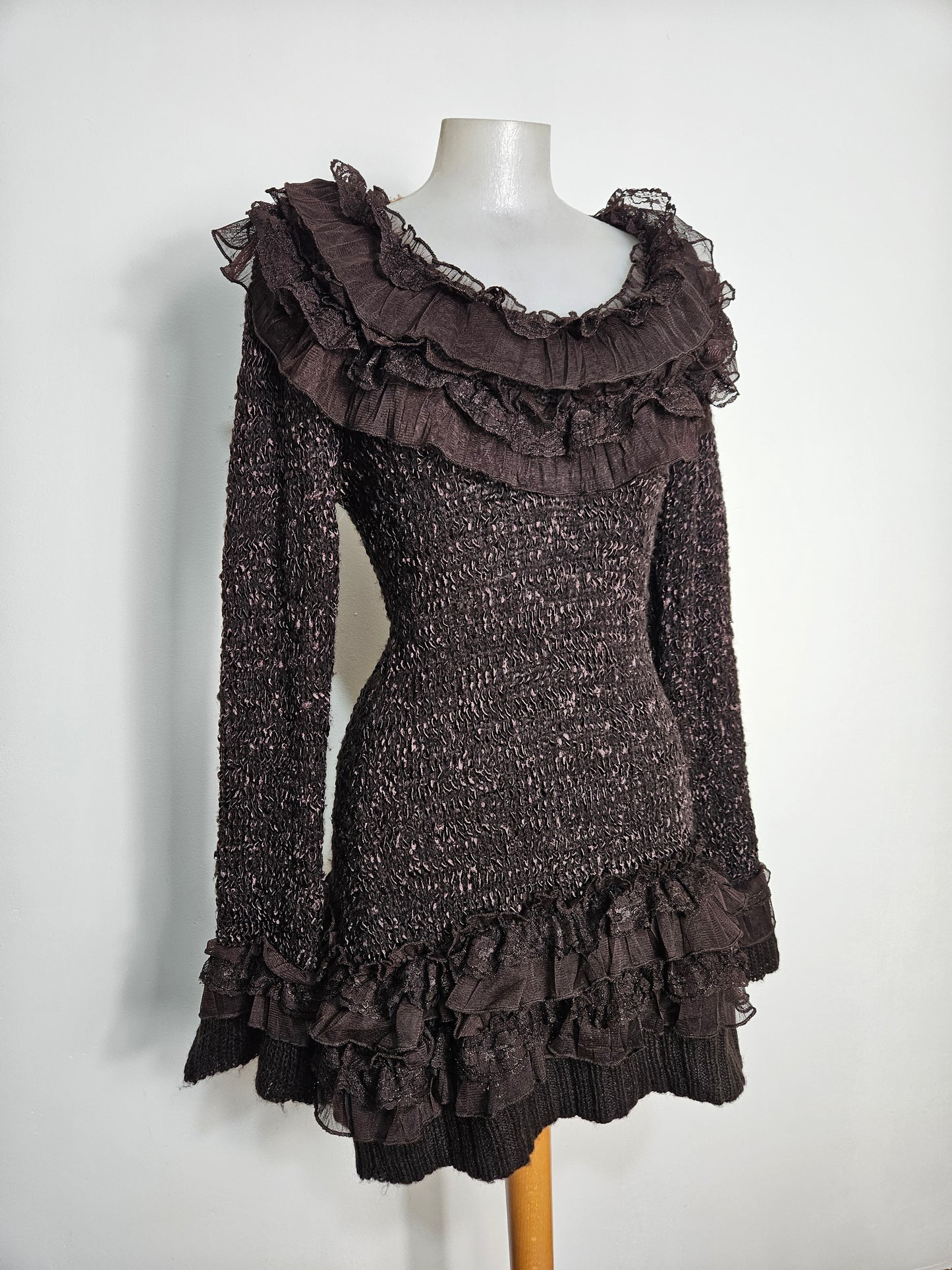 Robe pull marron