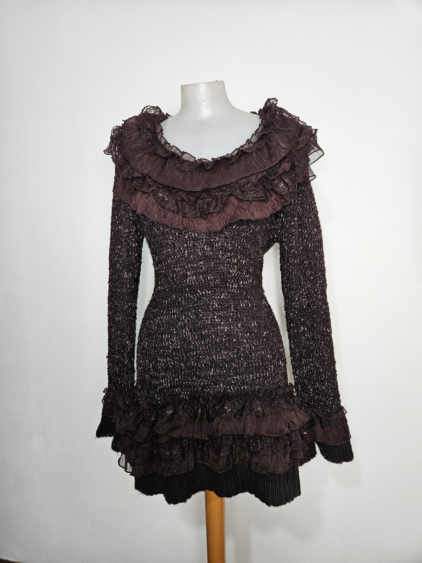 Robe pull marron