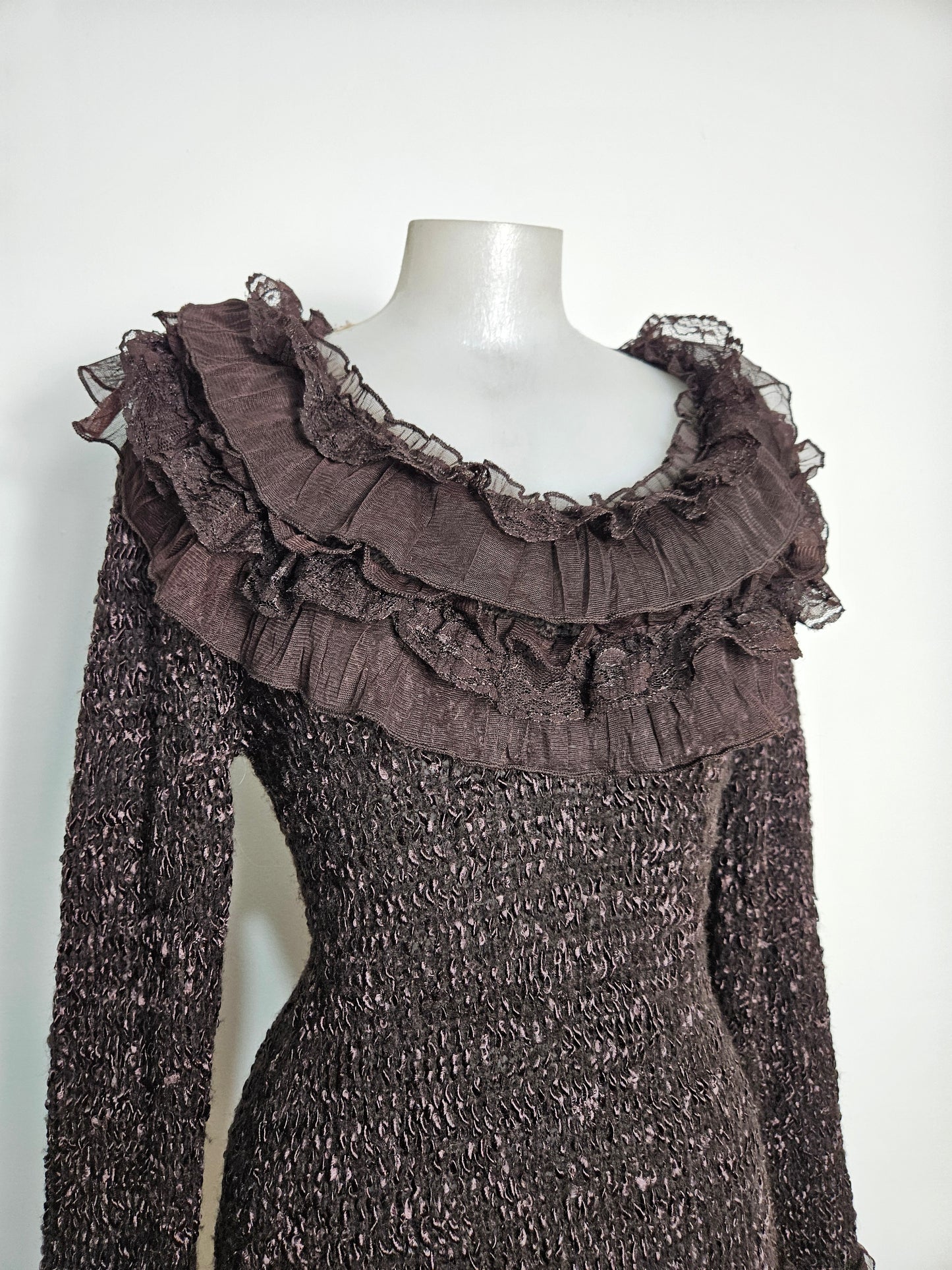 Robe pull marron