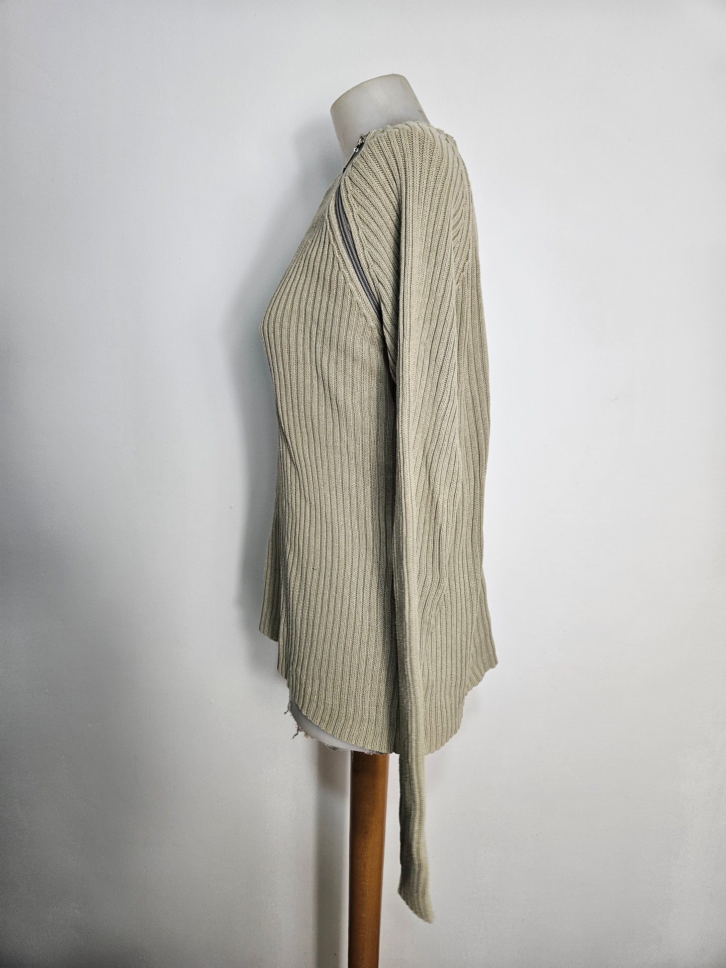 Pull à double zip kaki