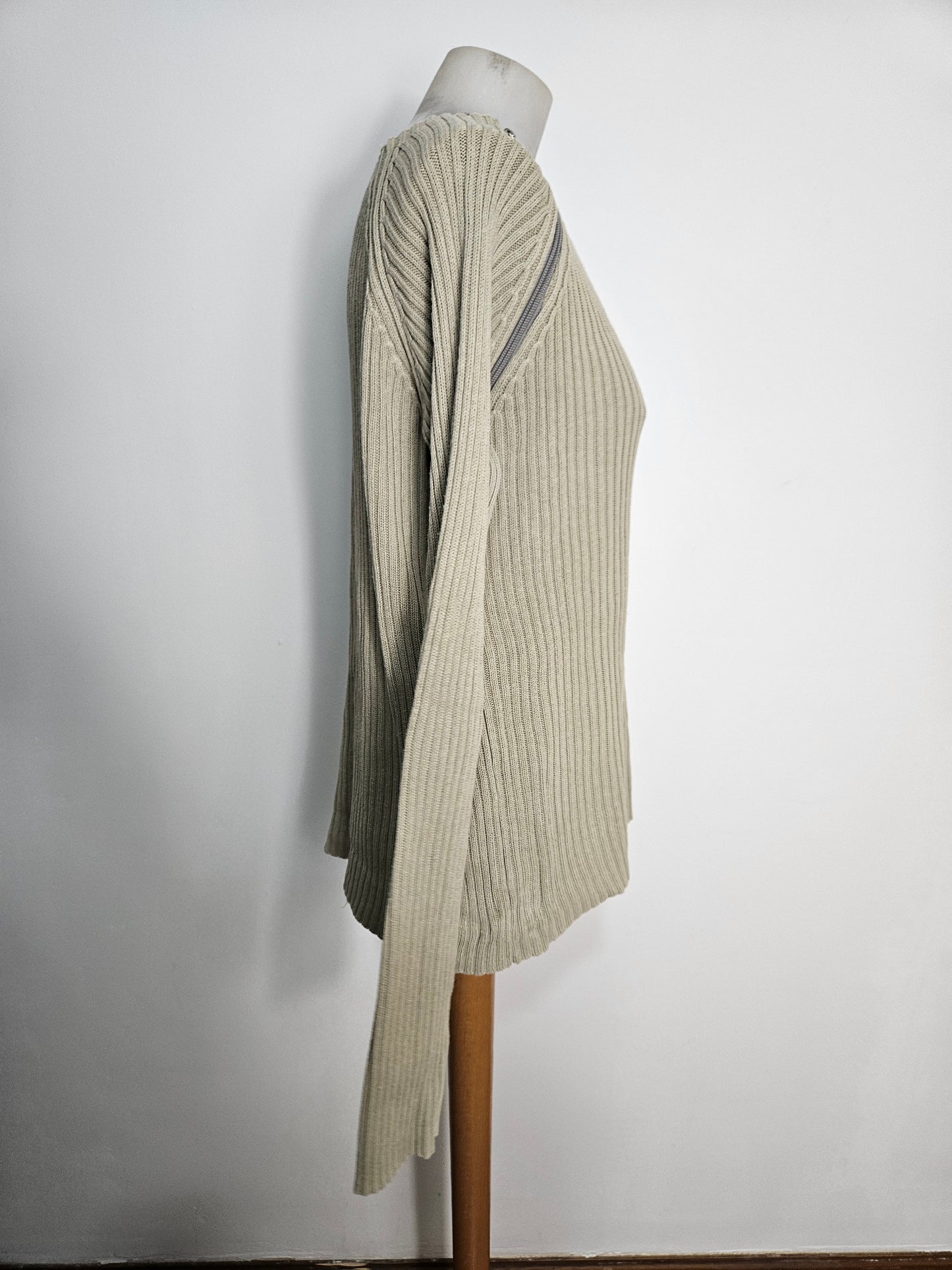 Pull à double zip kaki