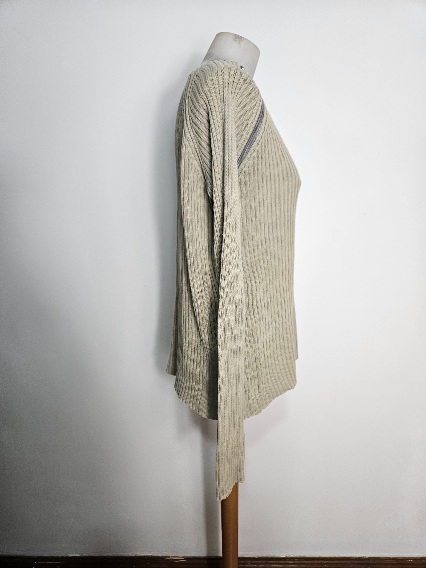Pull à double zip kaki