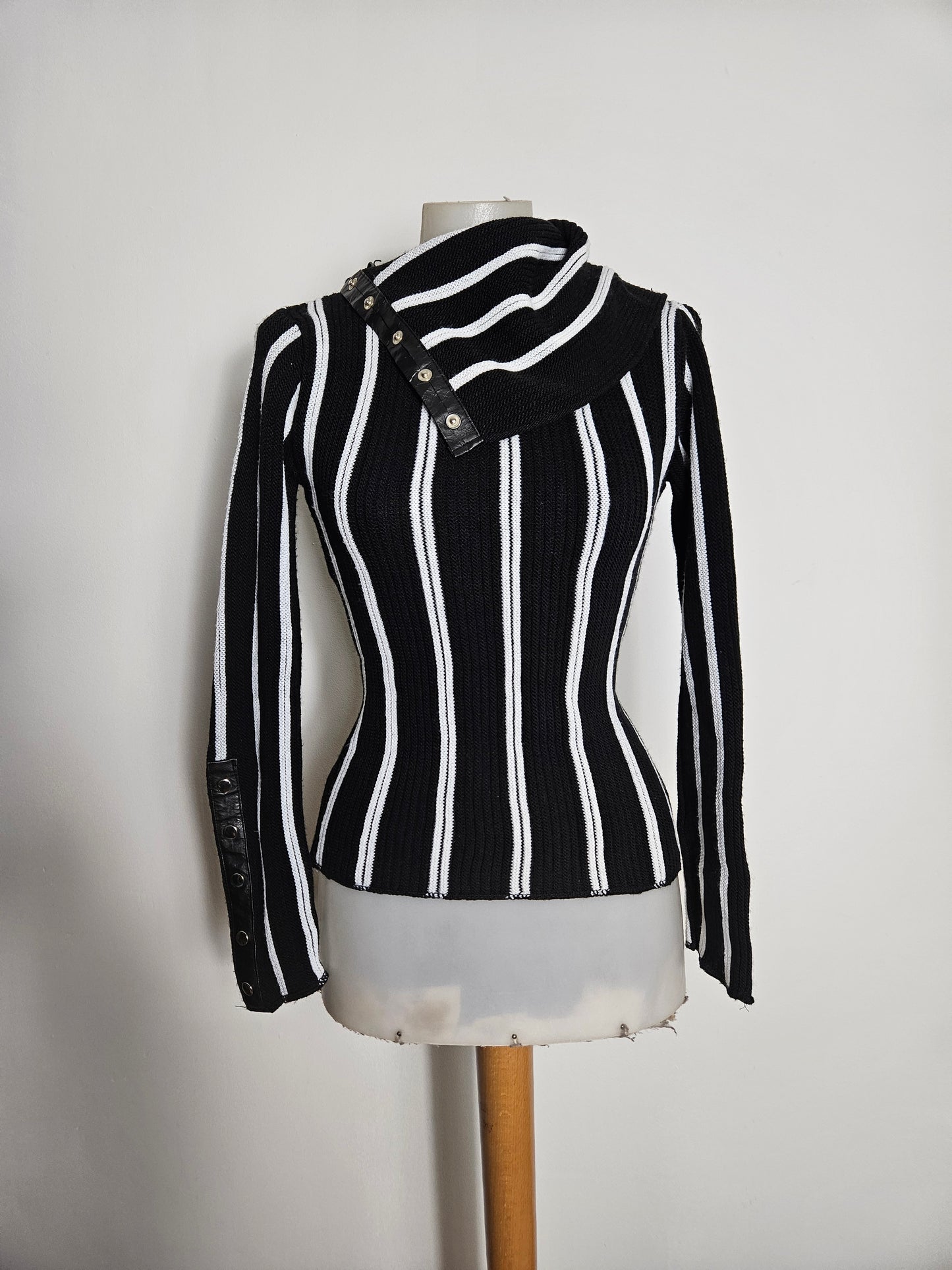 Black and white striped sweater