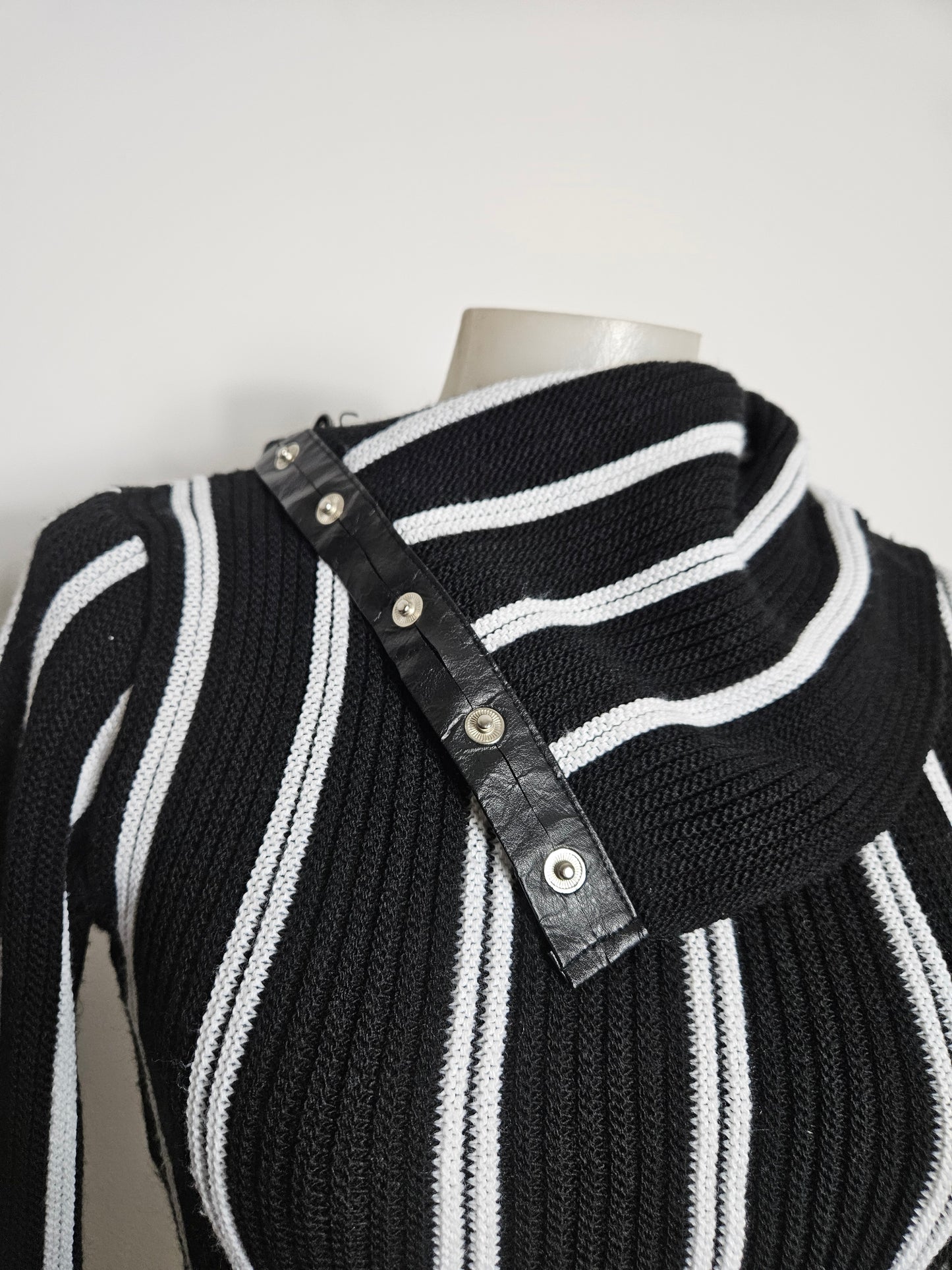 Black and white striped sweater