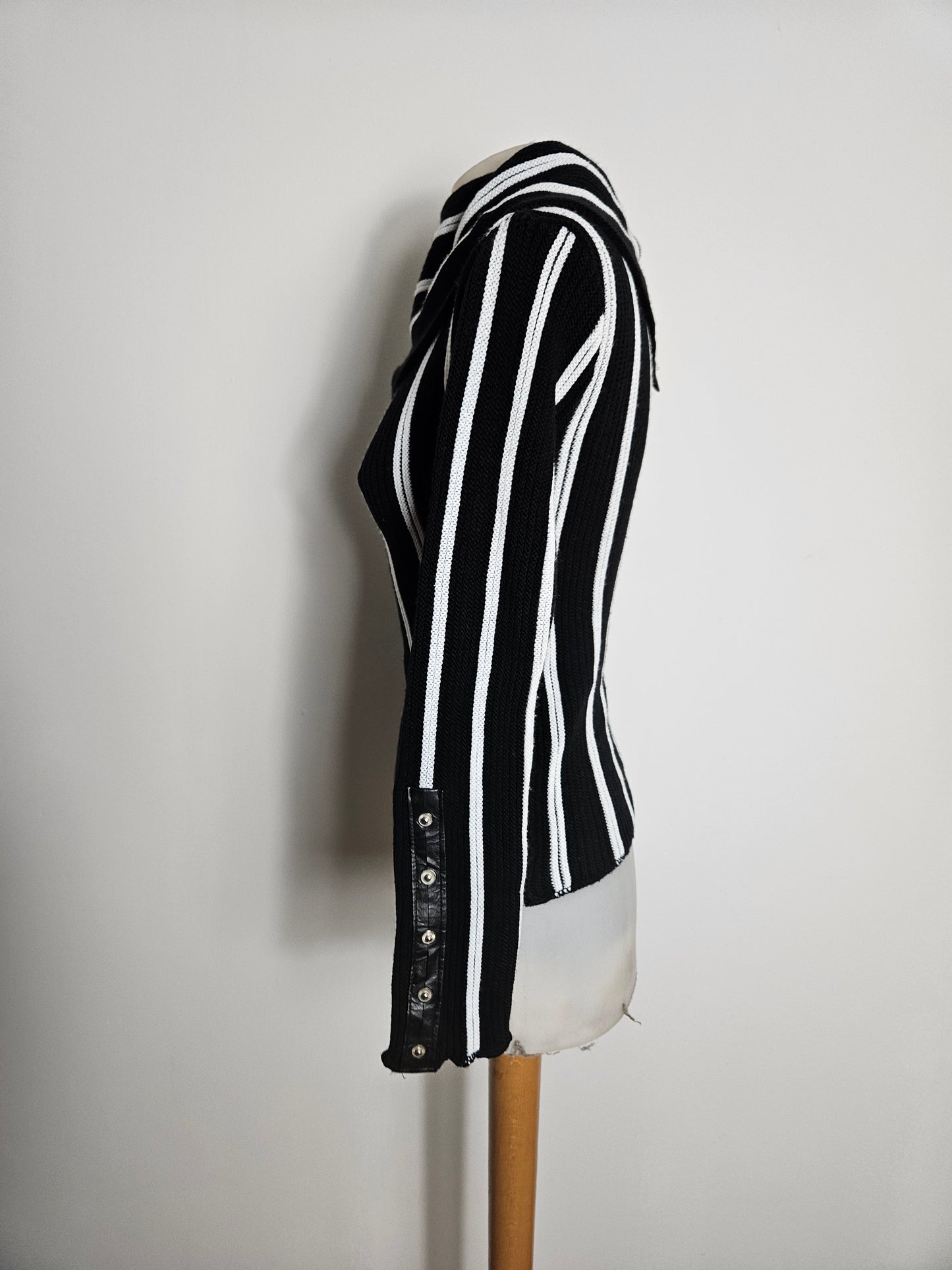 Black and white striped sweater