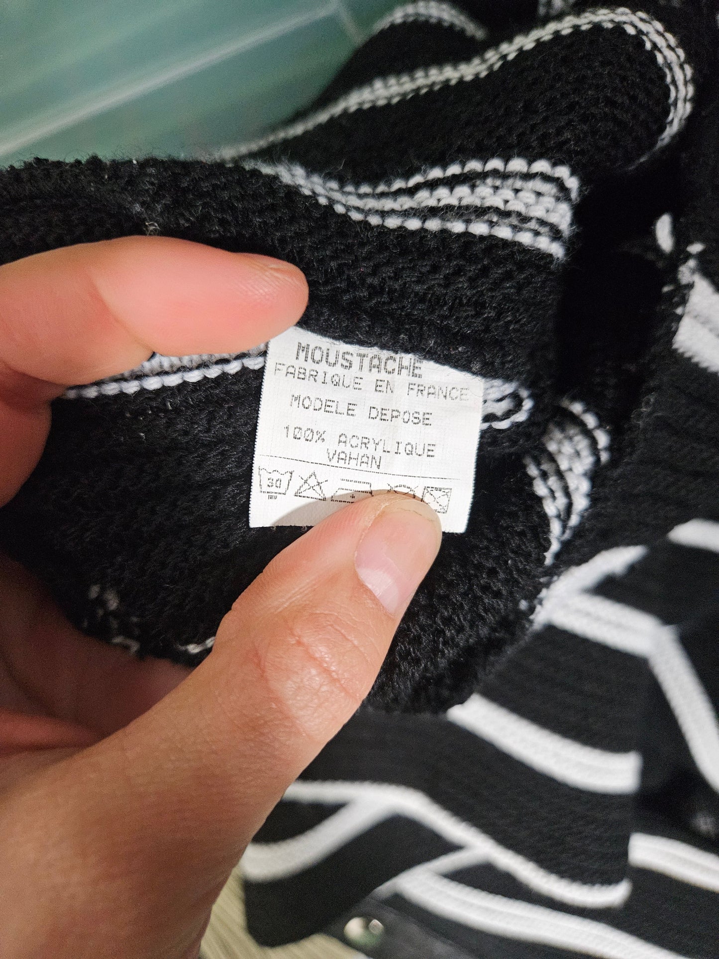 Black and white striped sweater