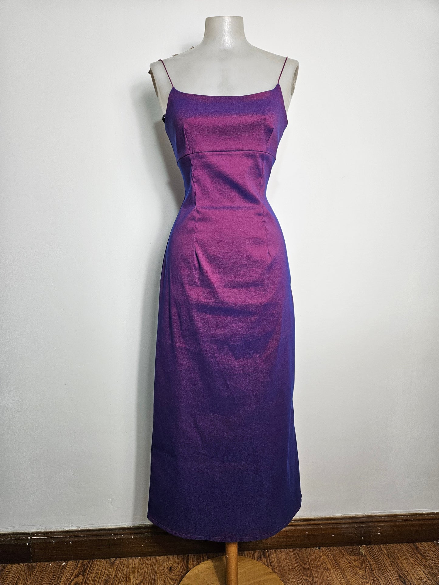 Maxi robe violette irisée