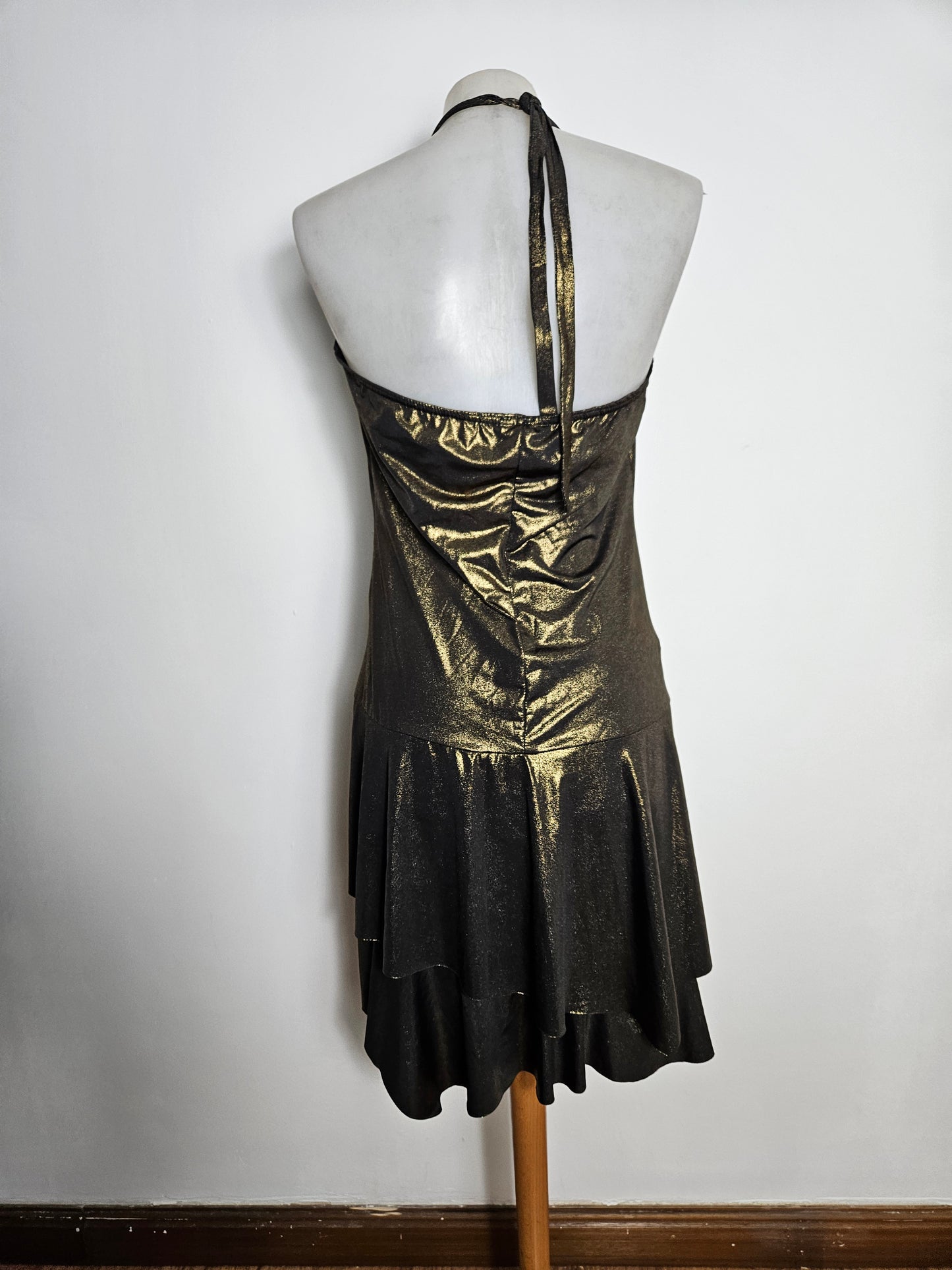 Robe dos nu drapé bronze