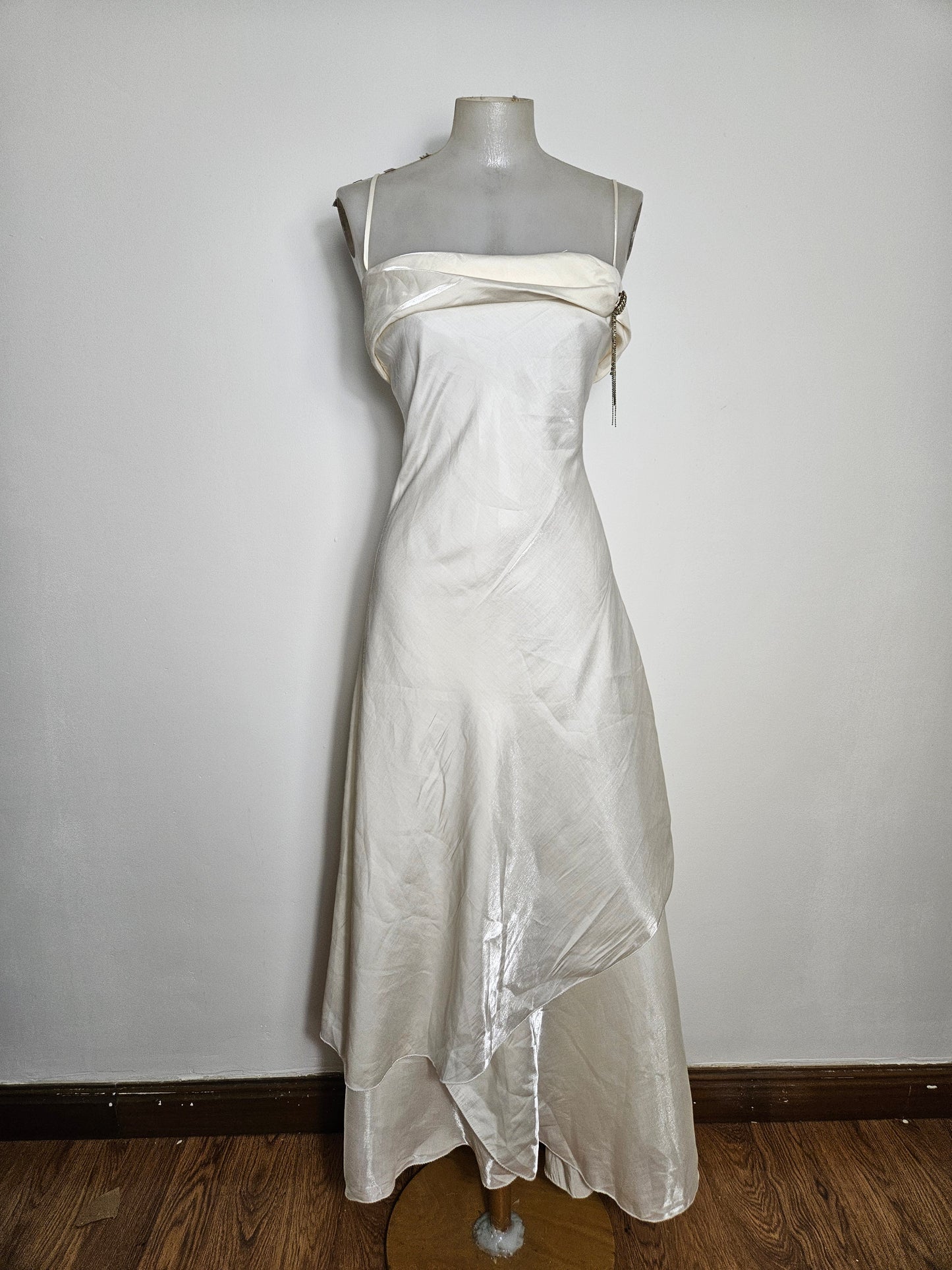 Maxi robe blanc nacré