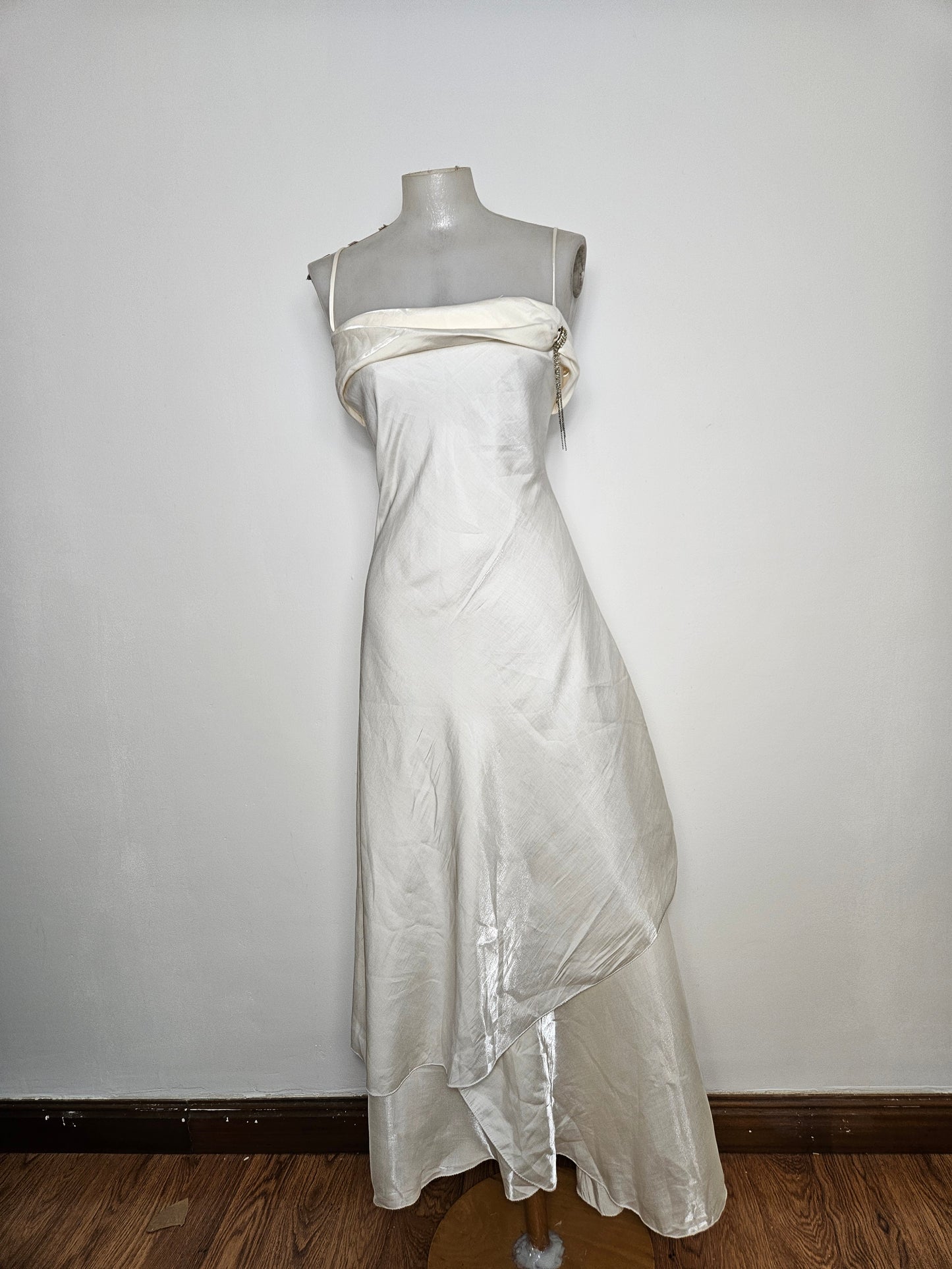 Maxi robe blanc nacré
