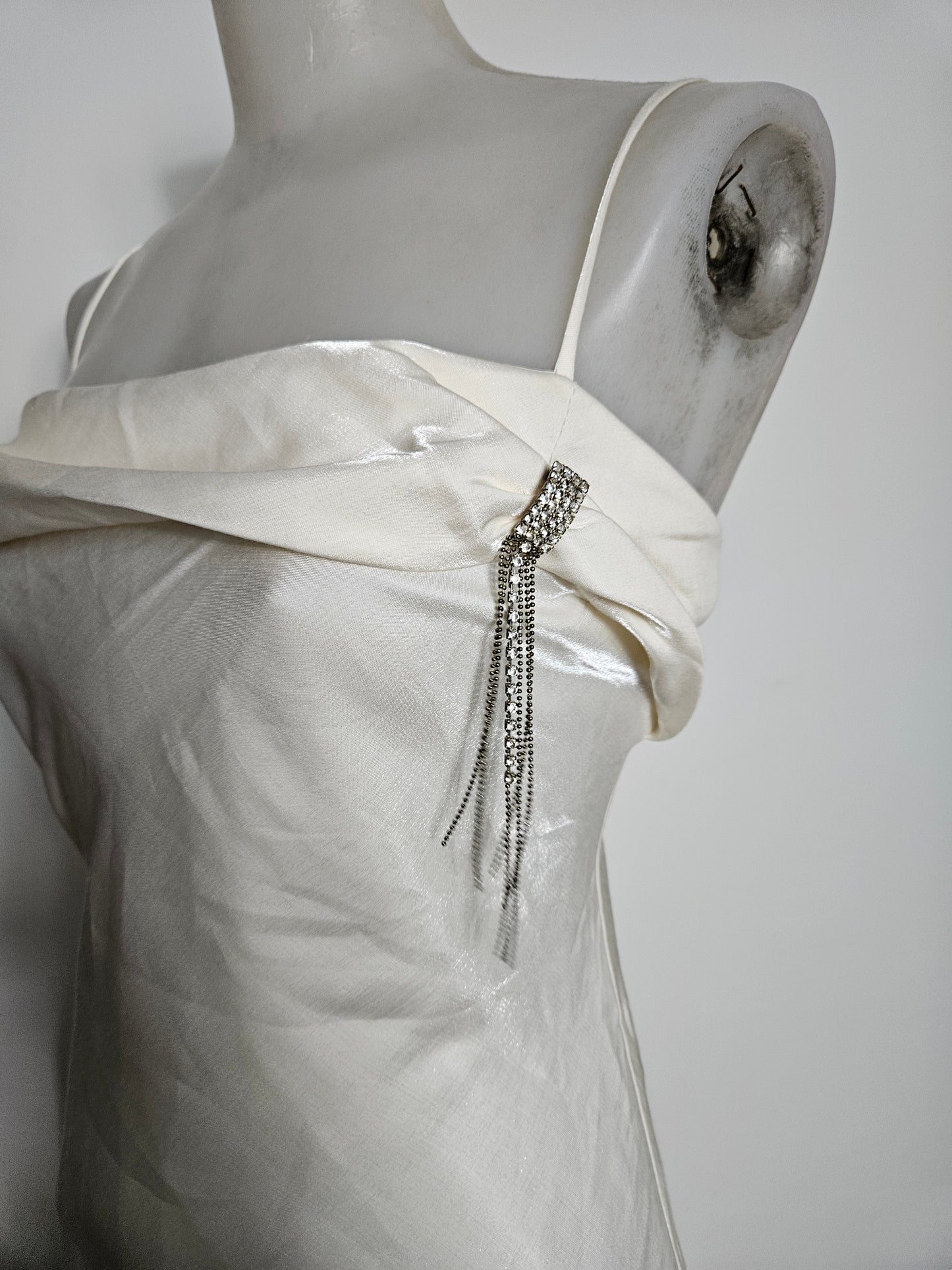 Maxi robe blanc nacré