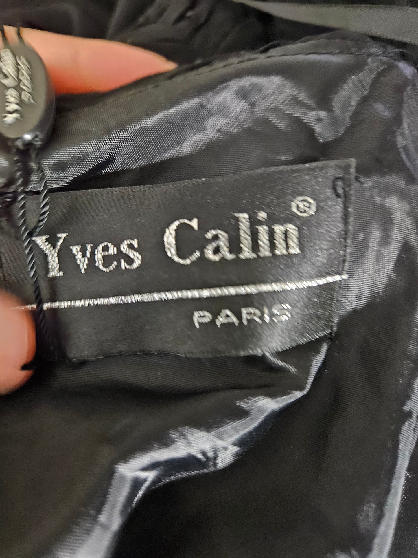 Vestido largo de gasa negra