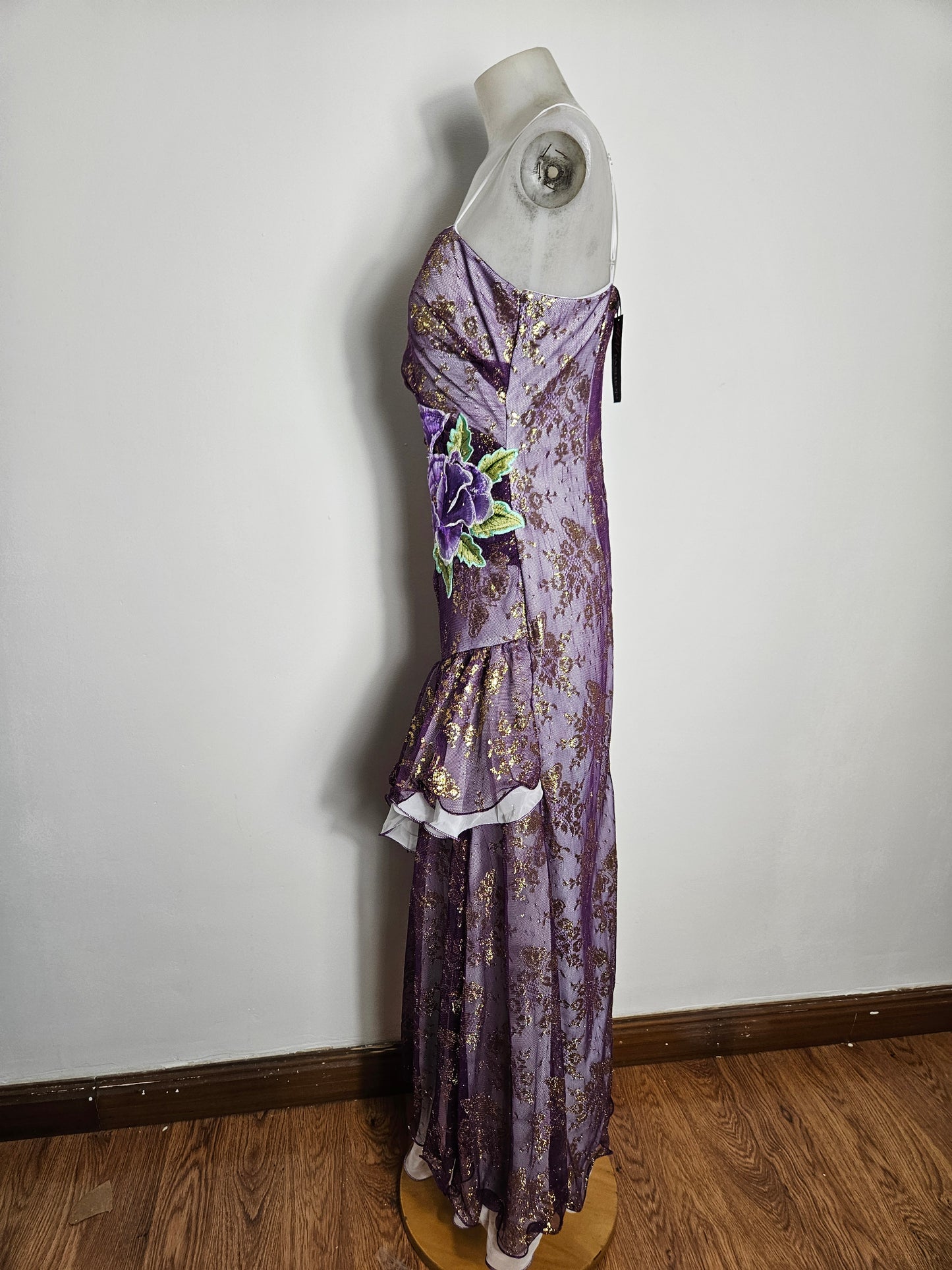 Robe en dentelle à motif floral