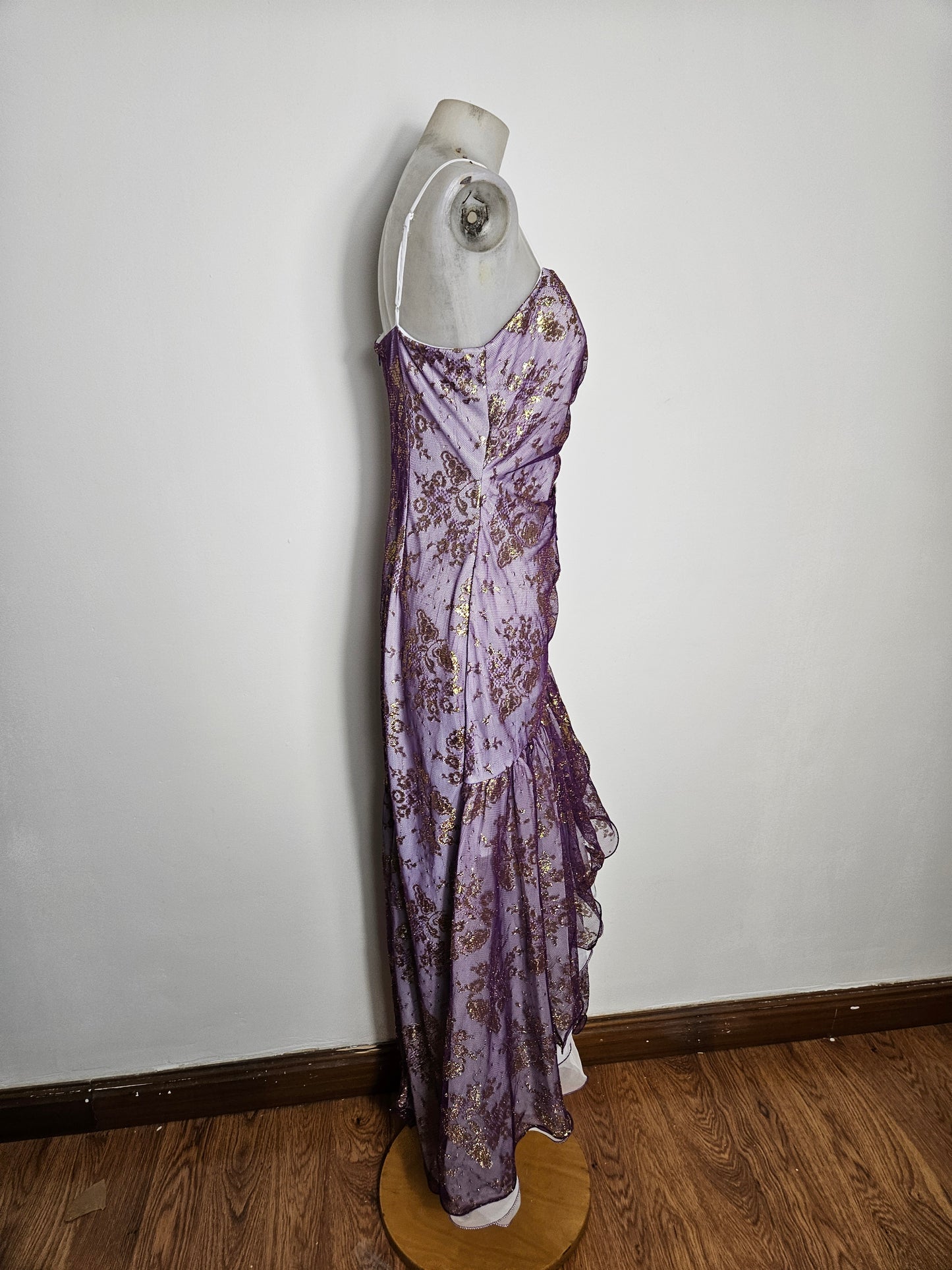 Robe en dentelle à motif floral