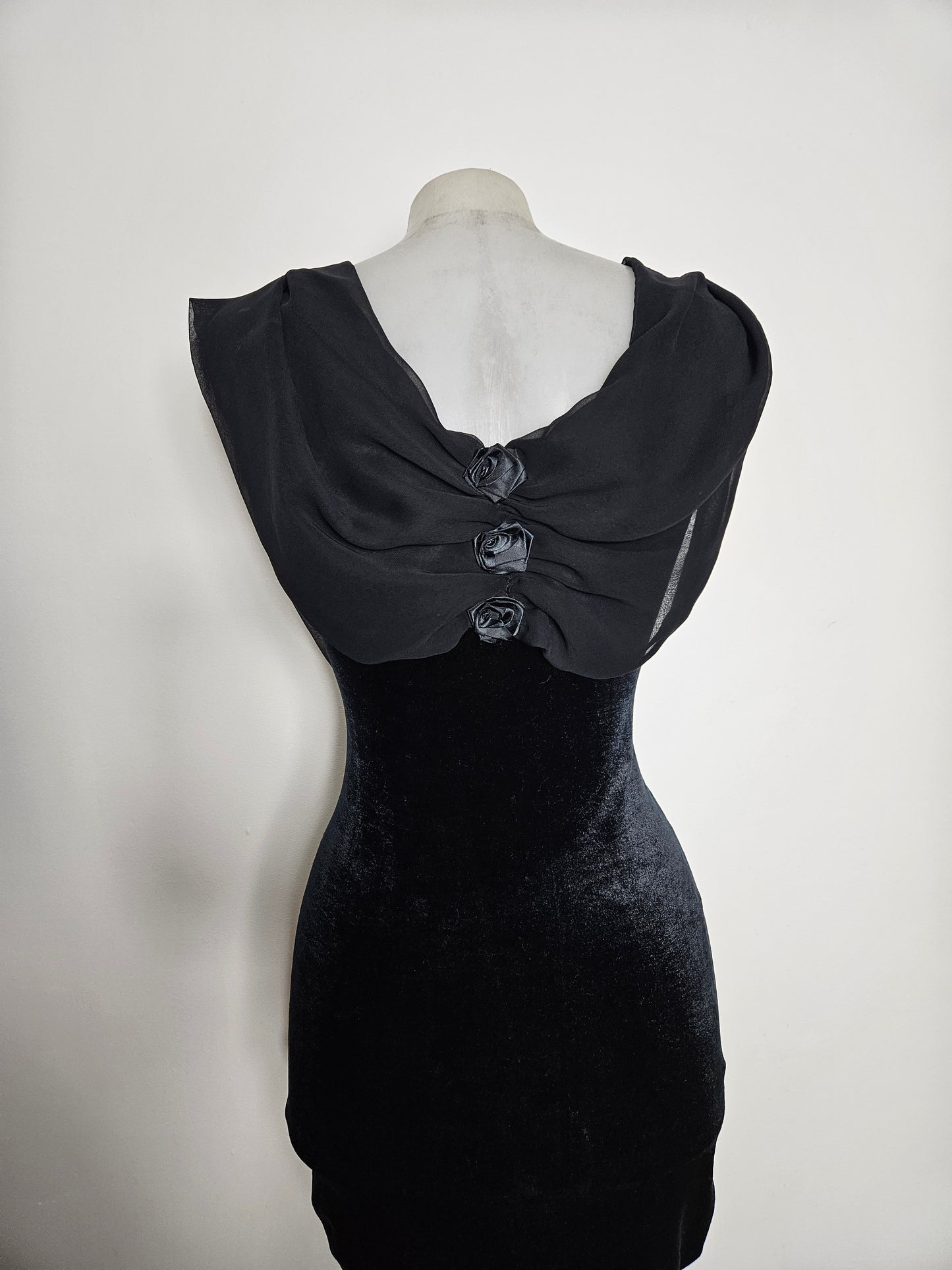 Robe en voile et velours Zone Bleue