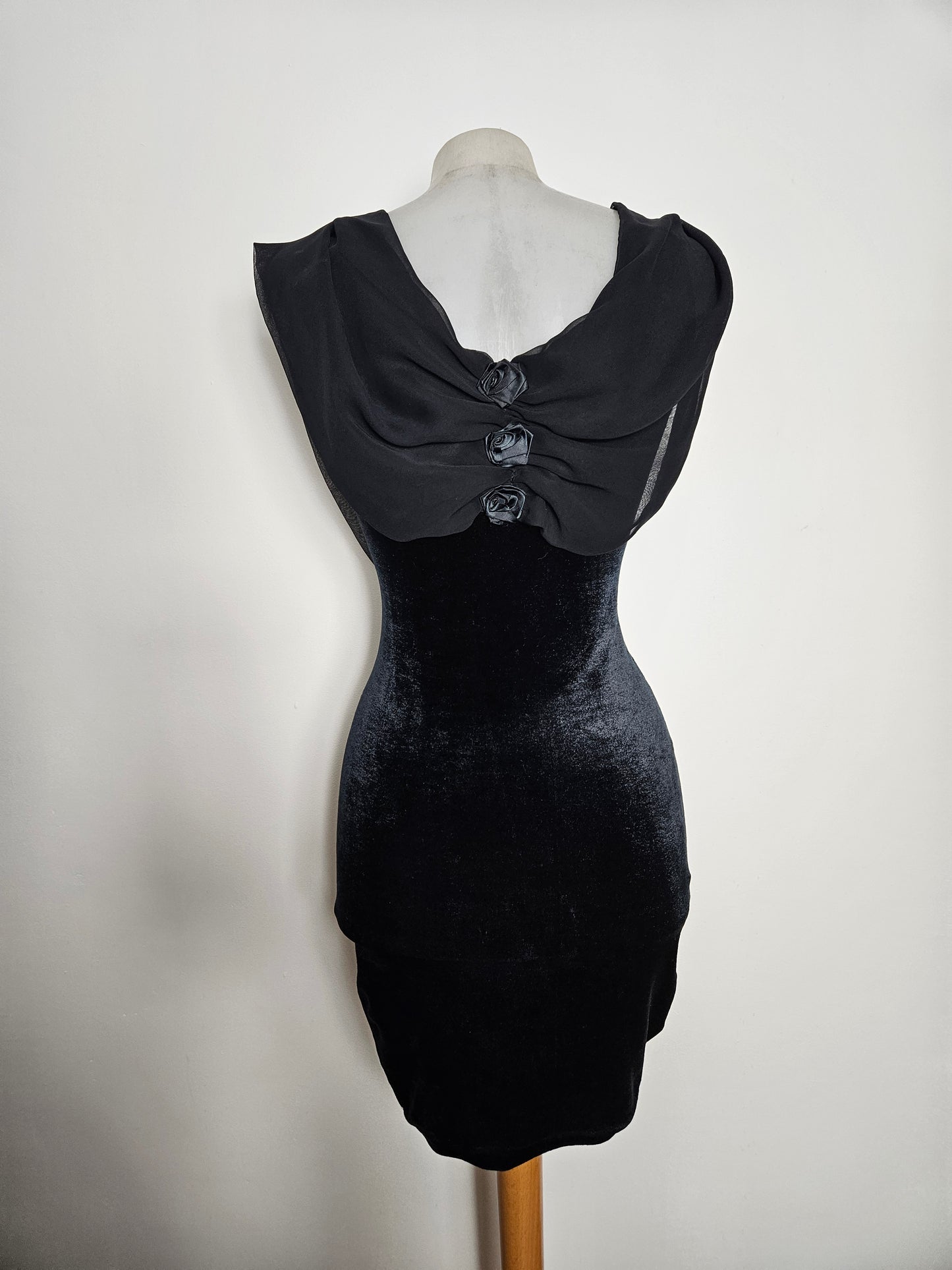 Robe en voile et velours Zone Bleue