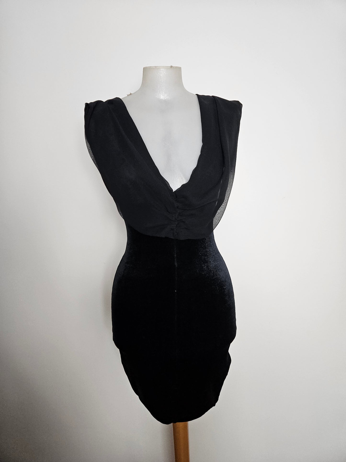 Robe en voile et velours Zone Bleue