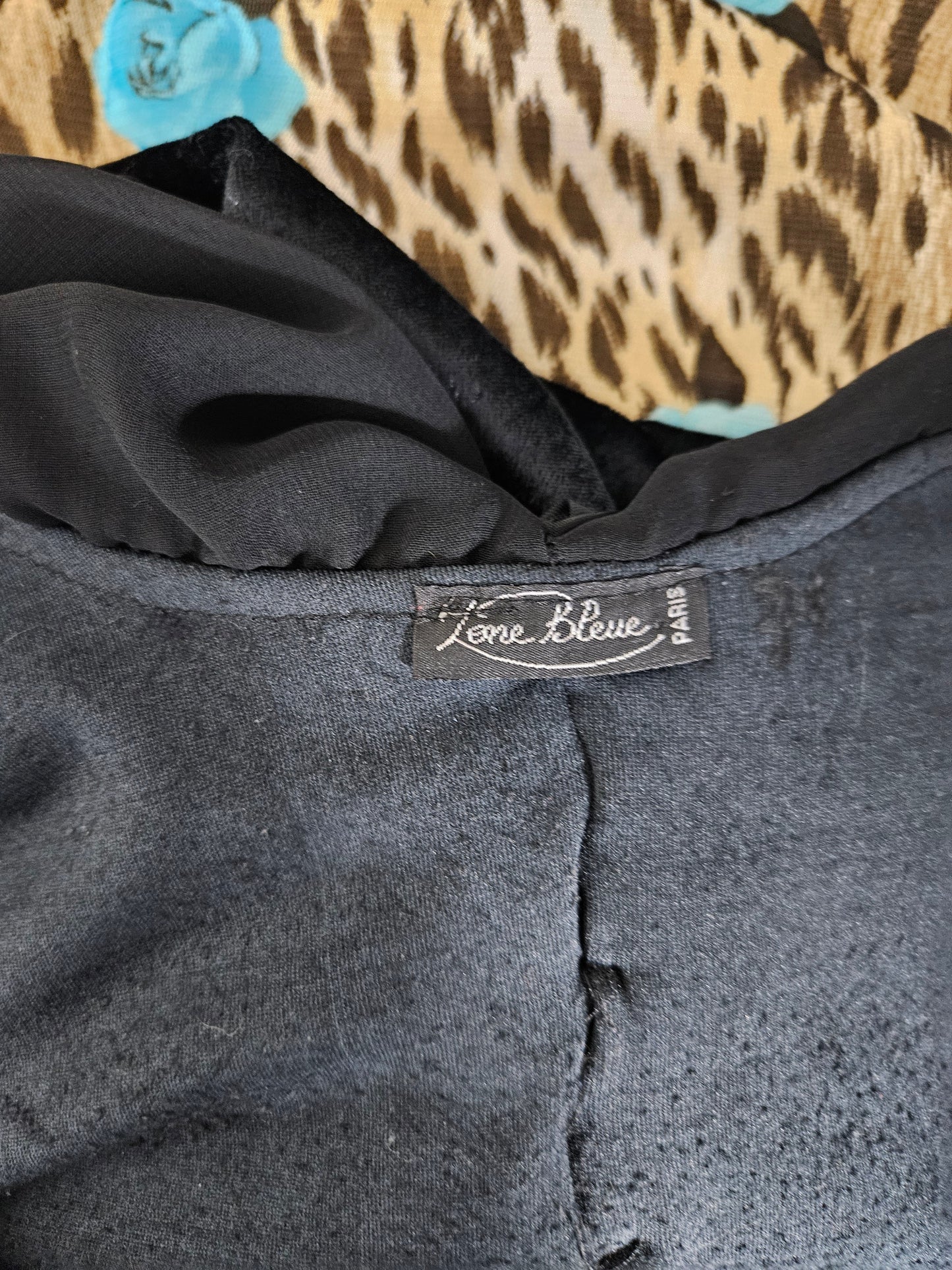 Robe en voile et velours Zone Bleue