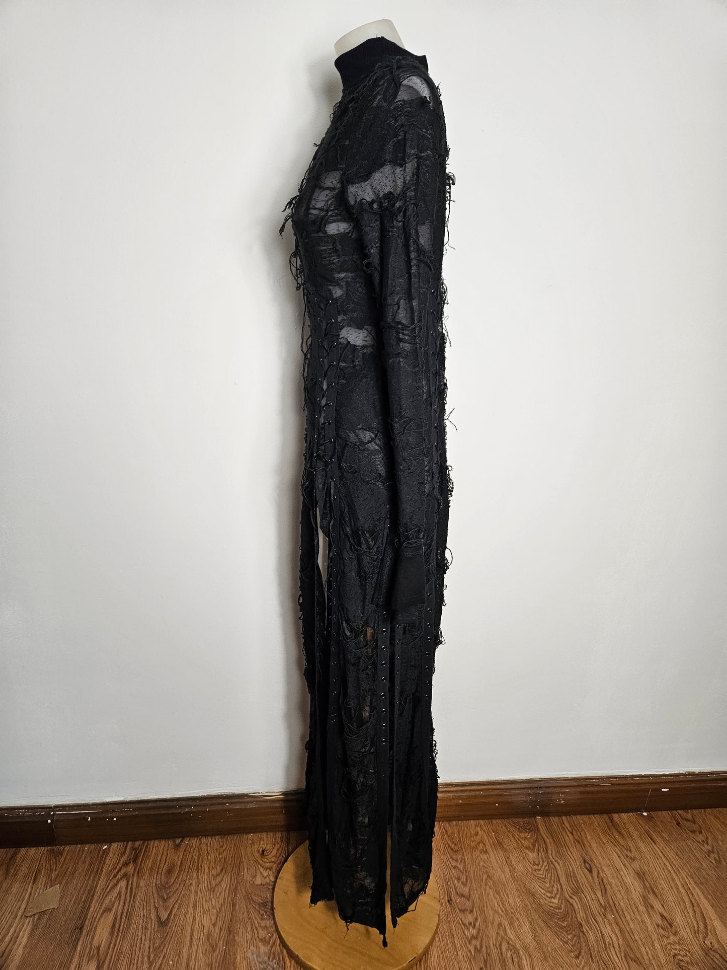 Maxivestido con detalles de cordones Punk Rave