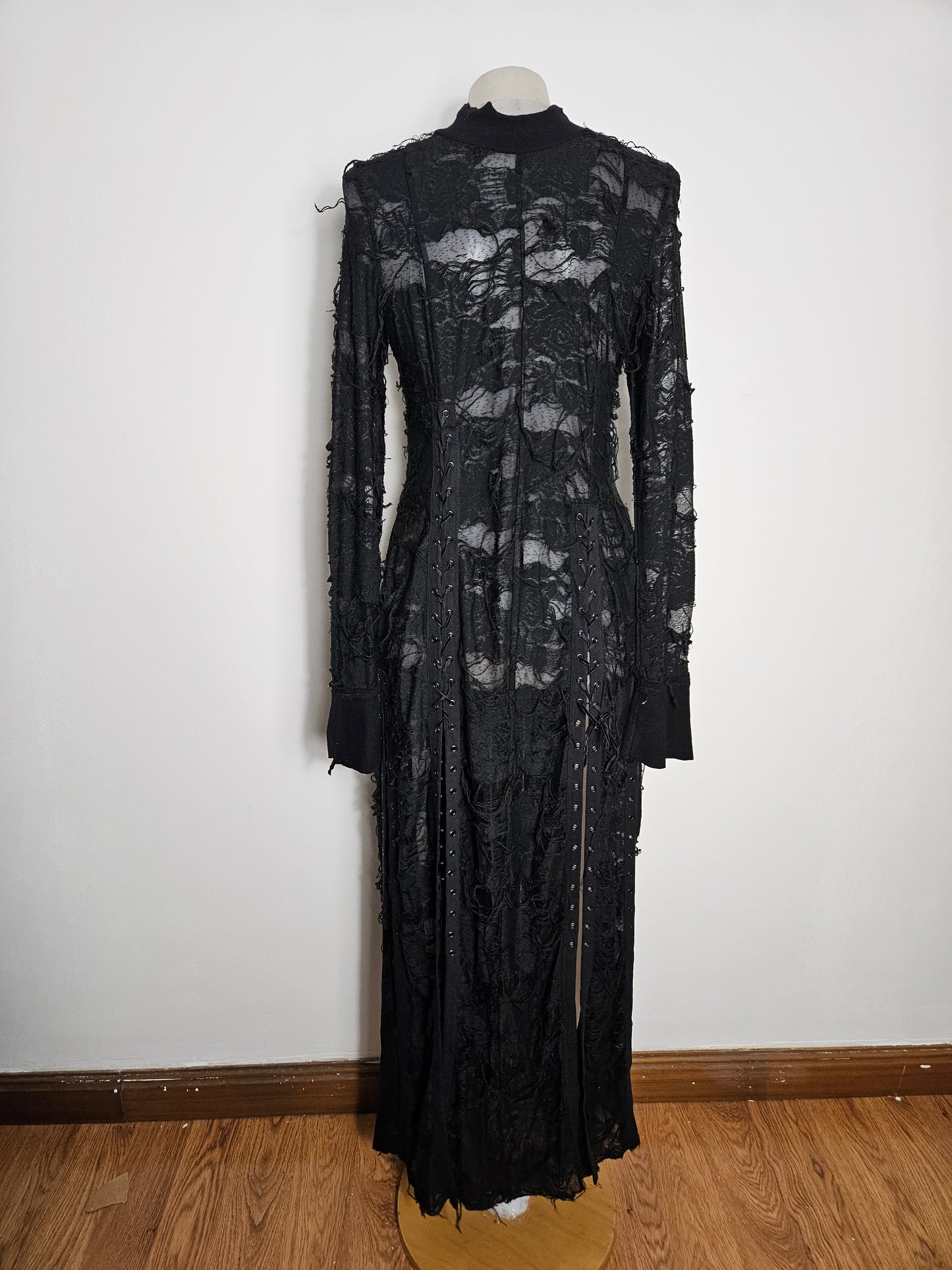 Maxivestido con detalles de cordones Punk Rave