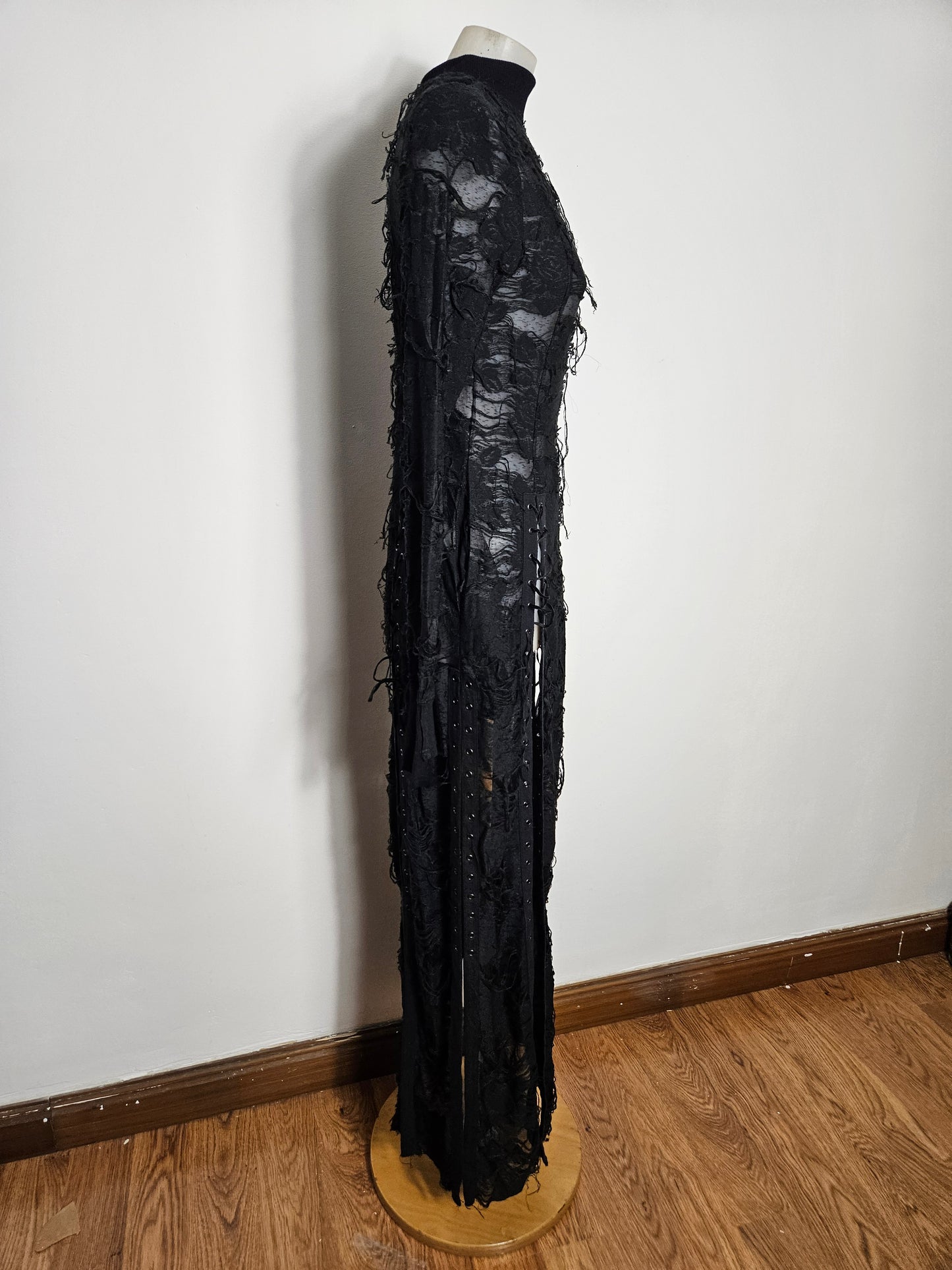 Maxivestido con detalles de cordones Punk Rave