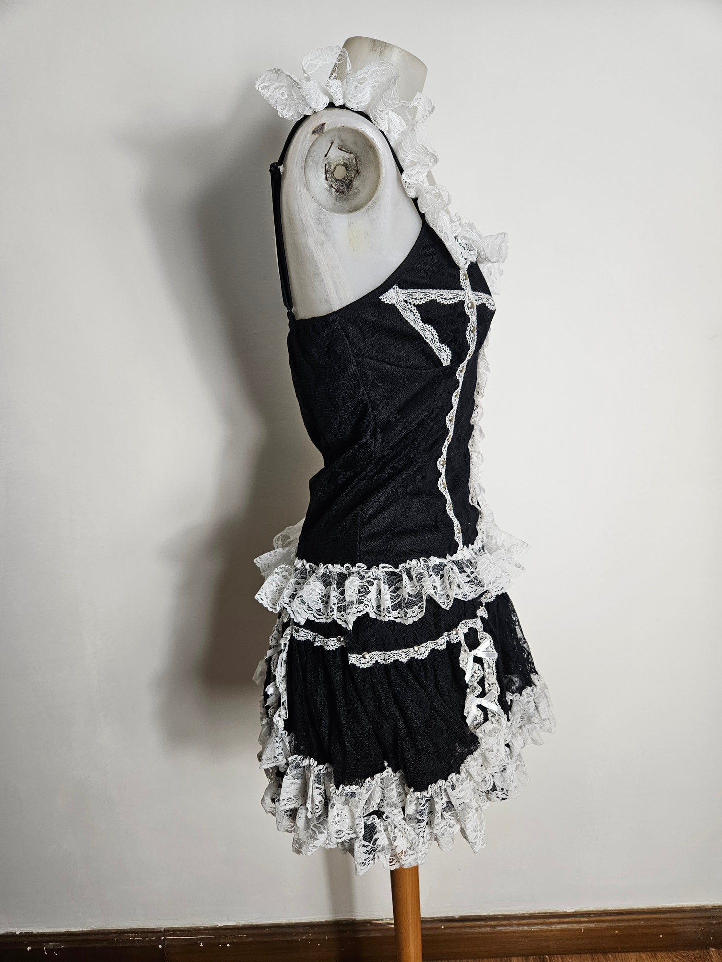 Ensemble dentelle noir et blanc