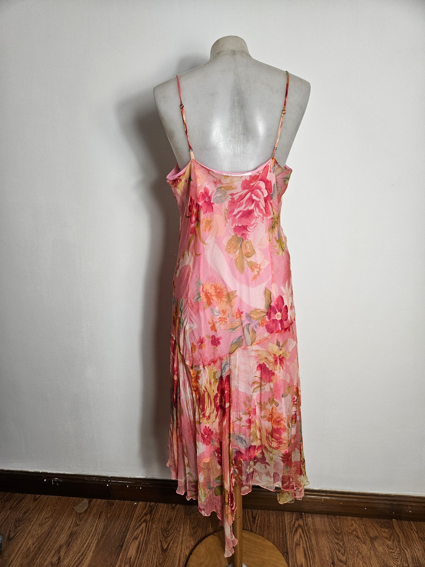 Robe florale tons roses René Derhy