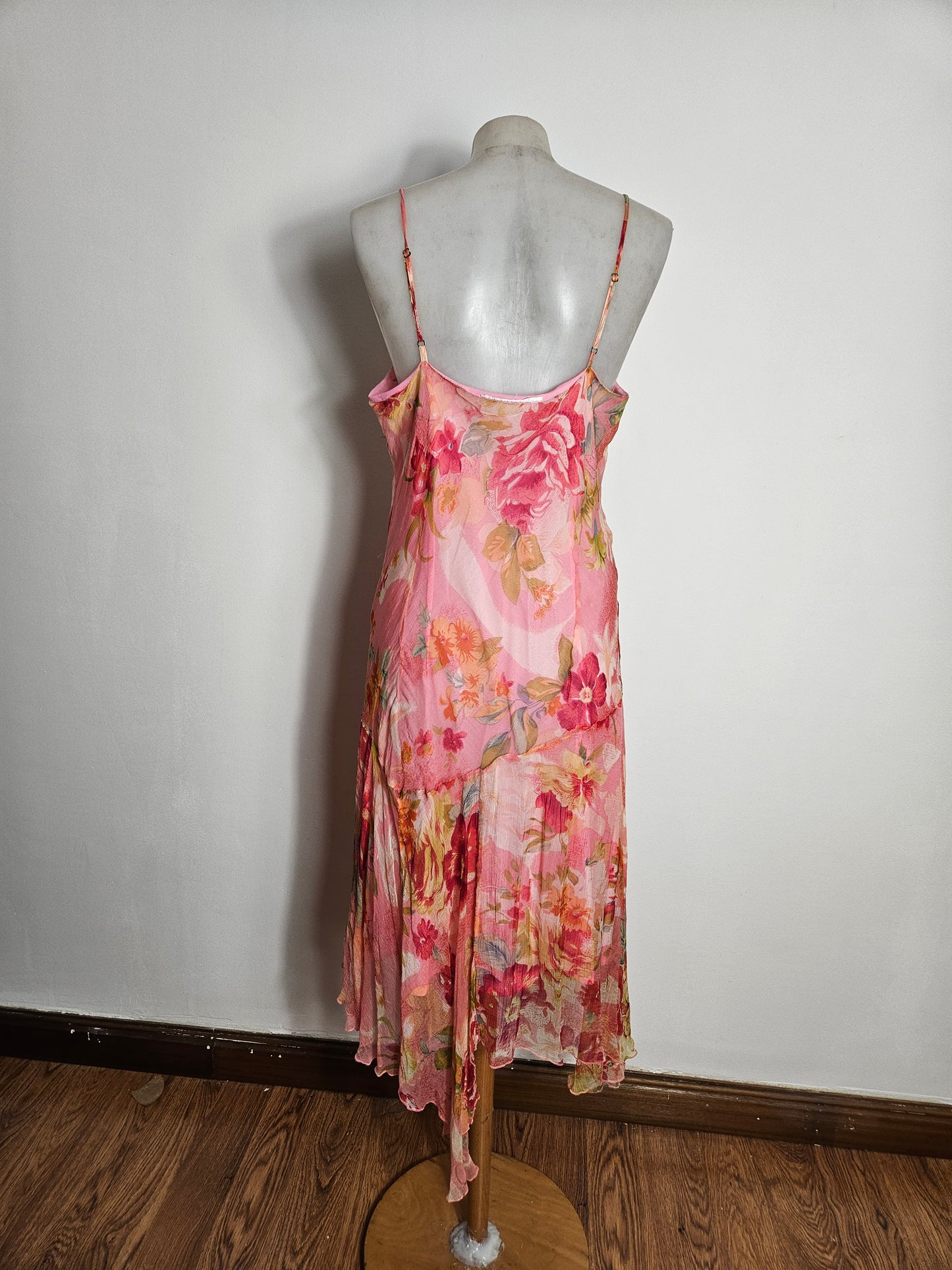 Robe florale tons roses René Derhy