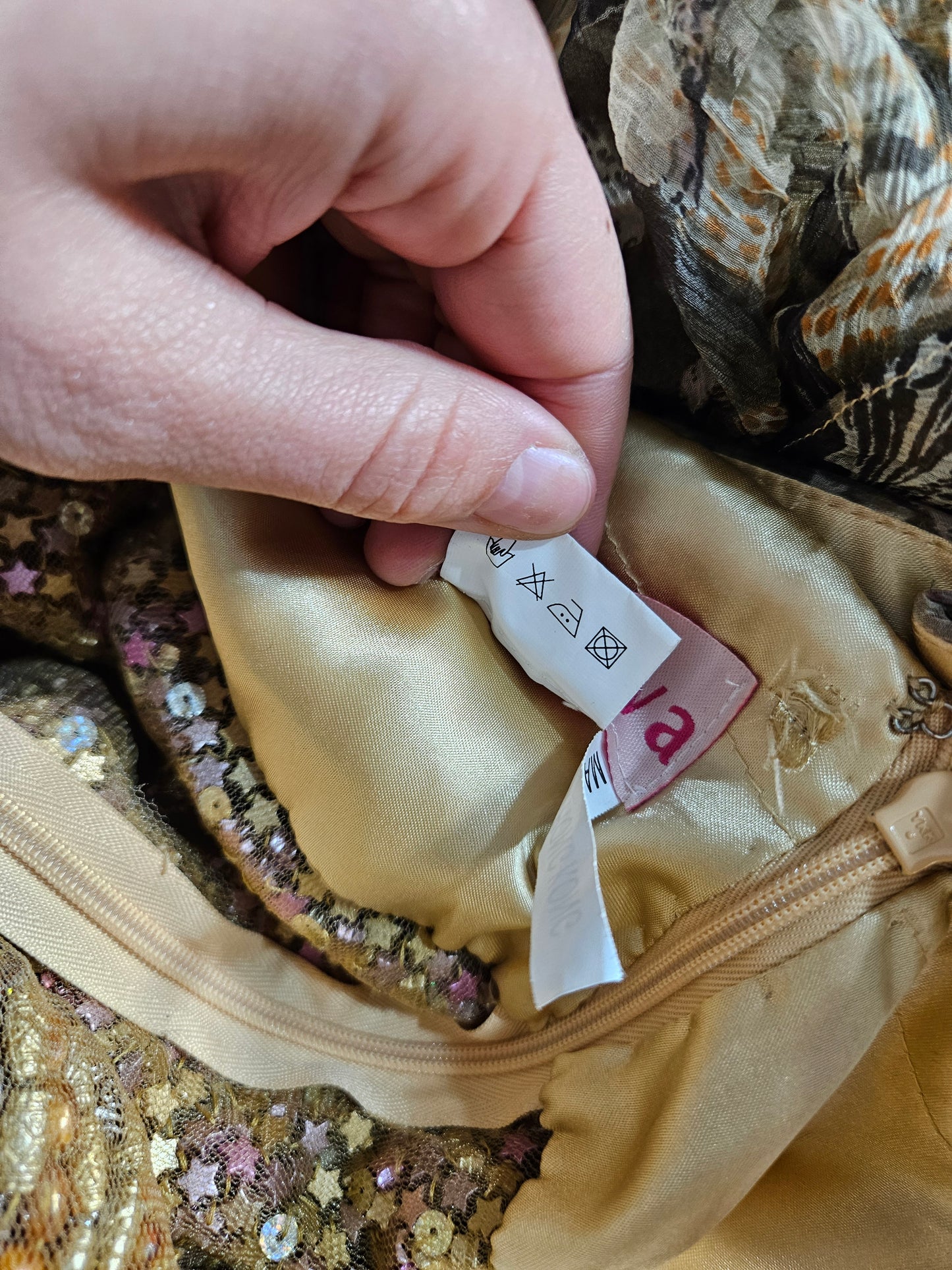 Vestido largo de voile bordado