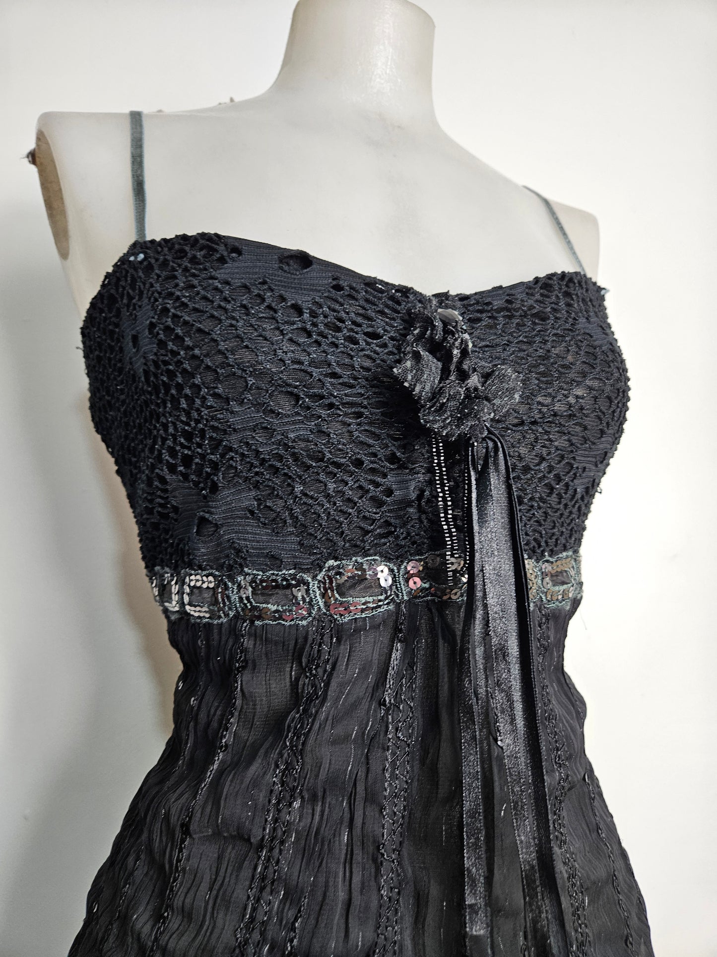 Haut asymétrique multimatières noir