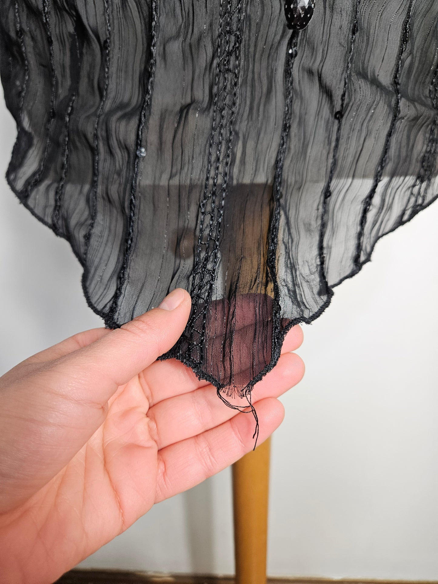 Haut asymétrique multimatières noir