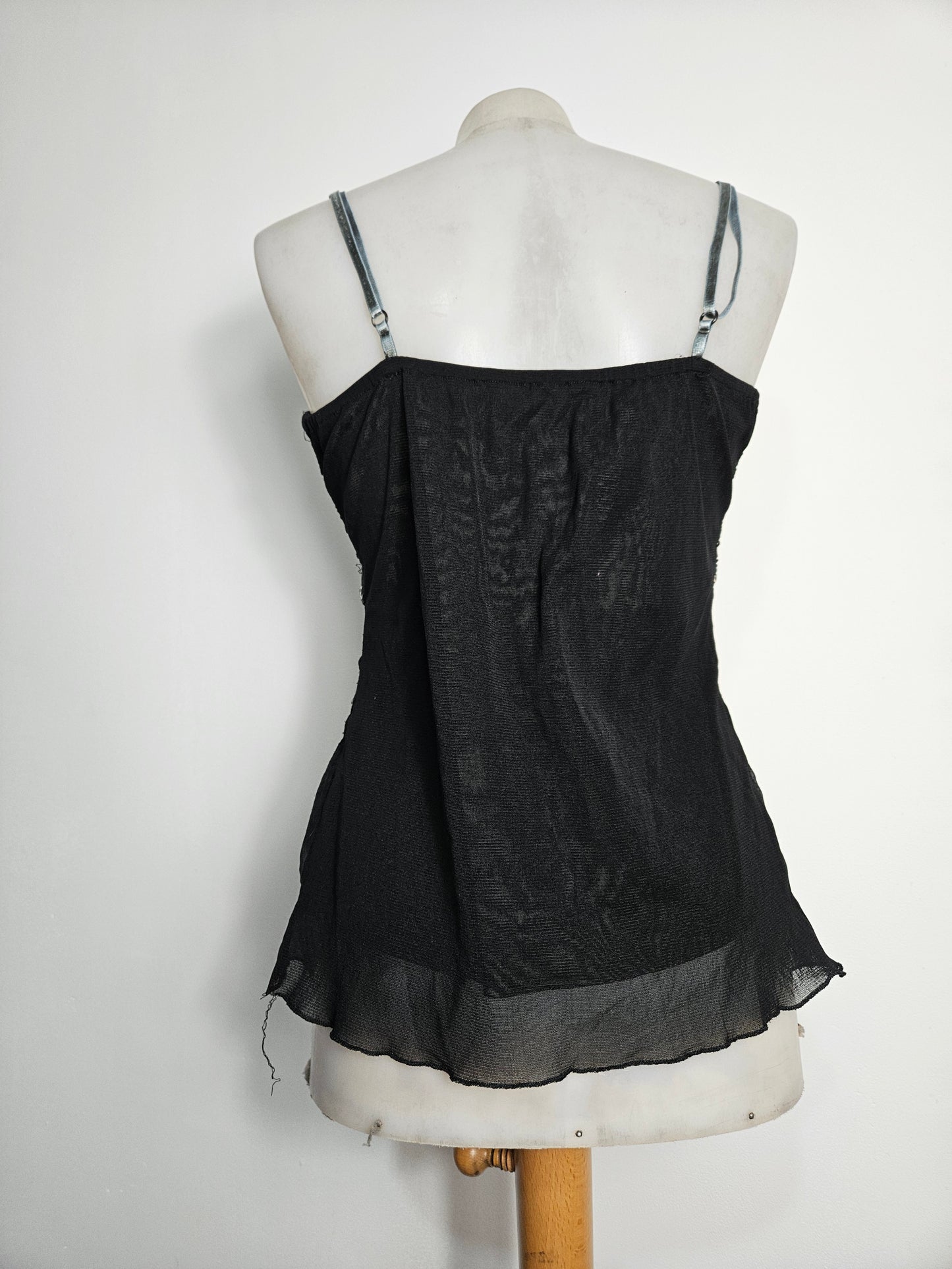 Haut asymétrique multimatières noir