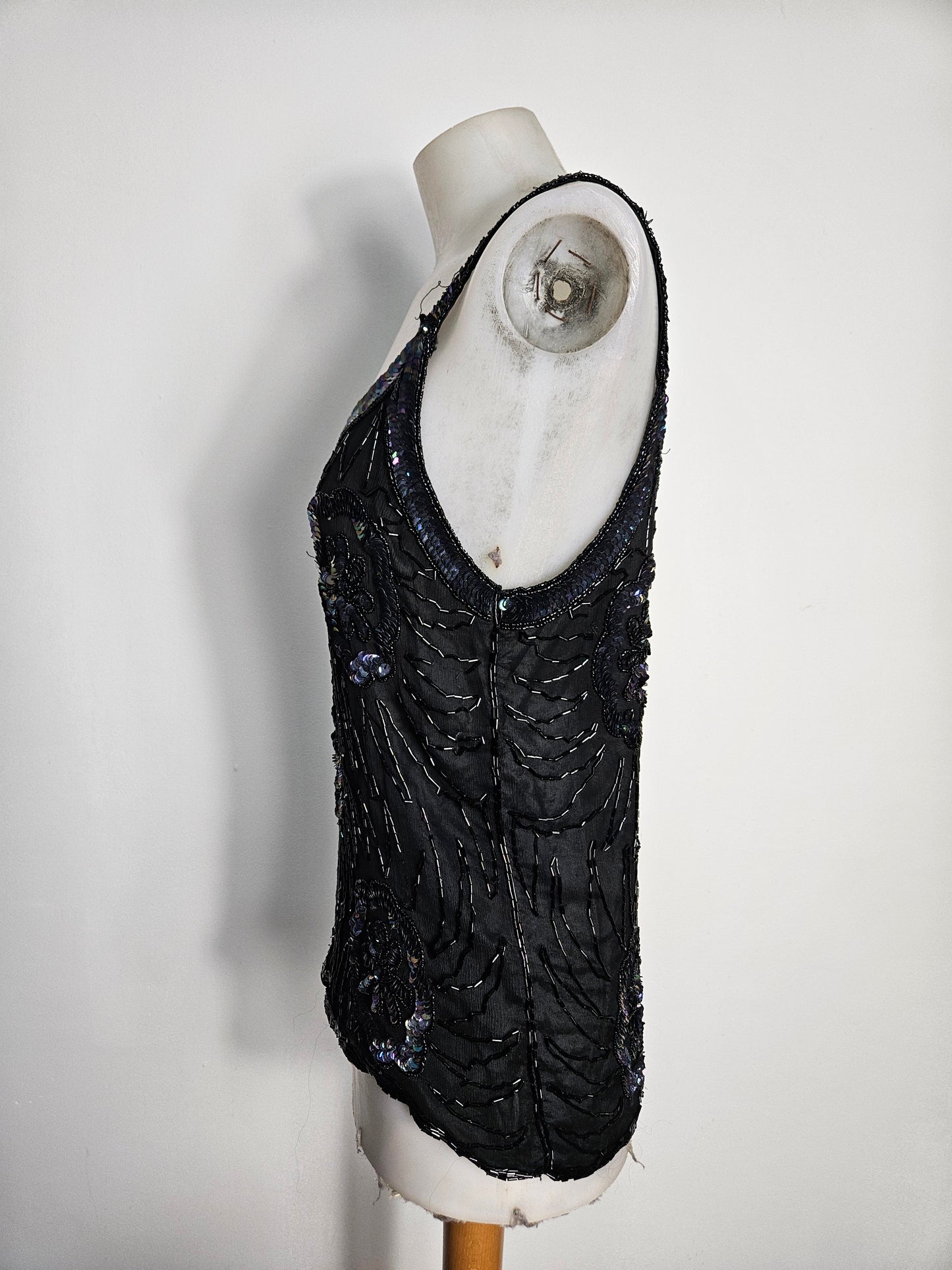 Haut en voile brodé de sequins