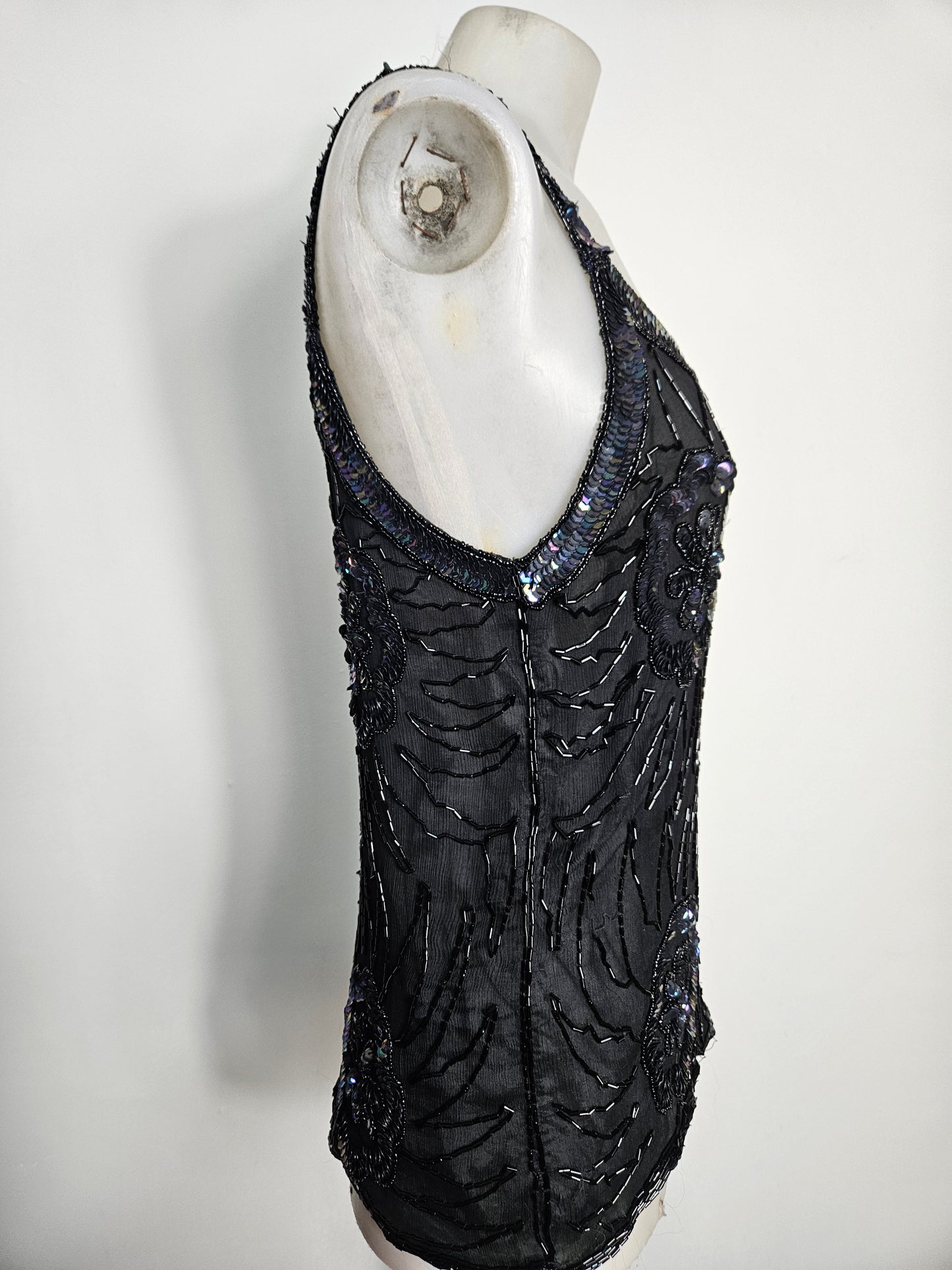 Haut en voile brodé de sequins