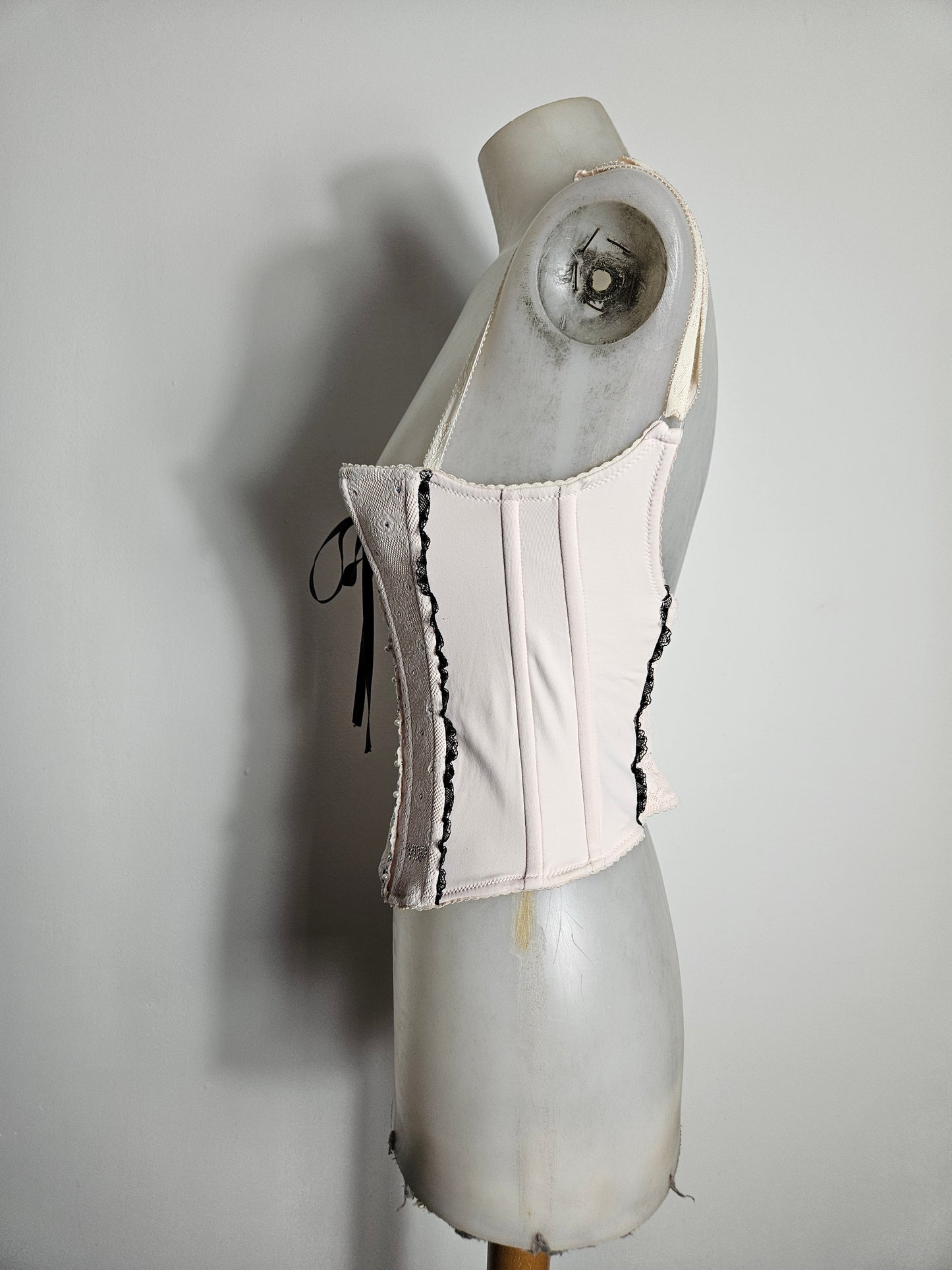 Bustier rose et noir