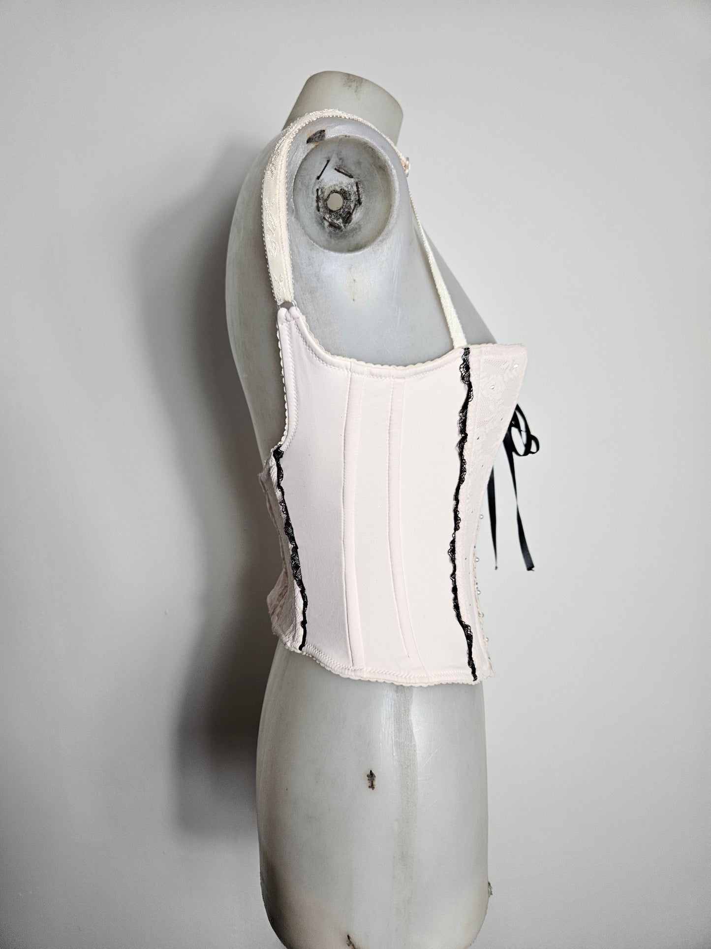 Bustier rose et noir