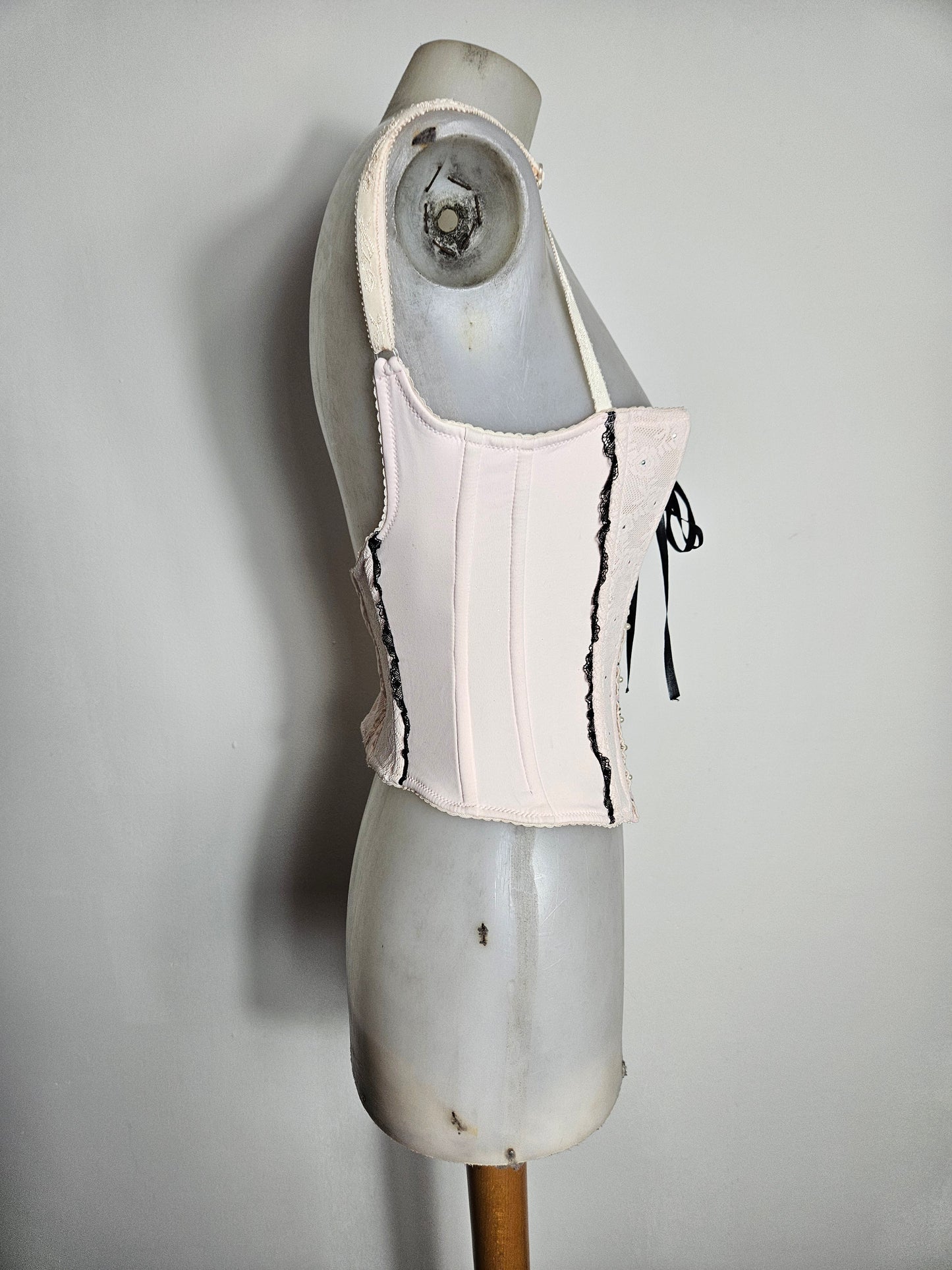 Bustier rose et noir