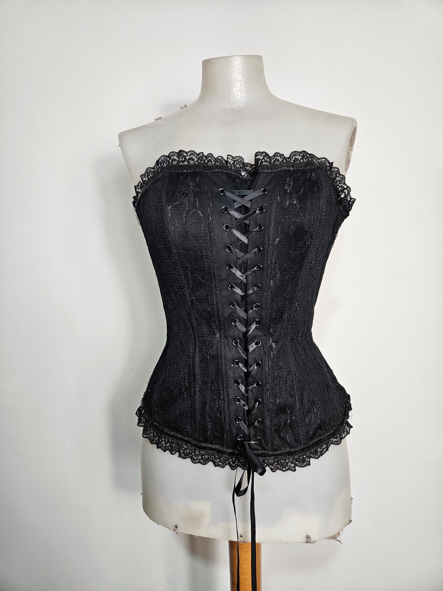 Bustier corseté noir