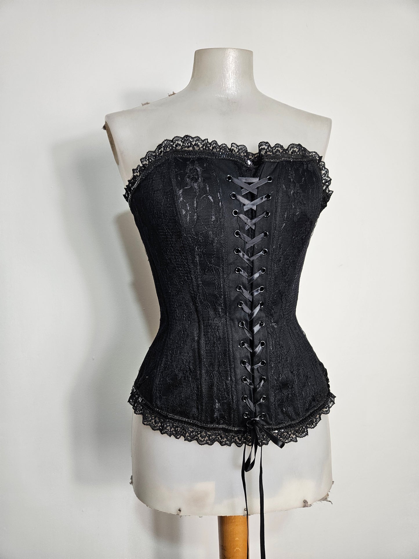 Bustier corseté noir