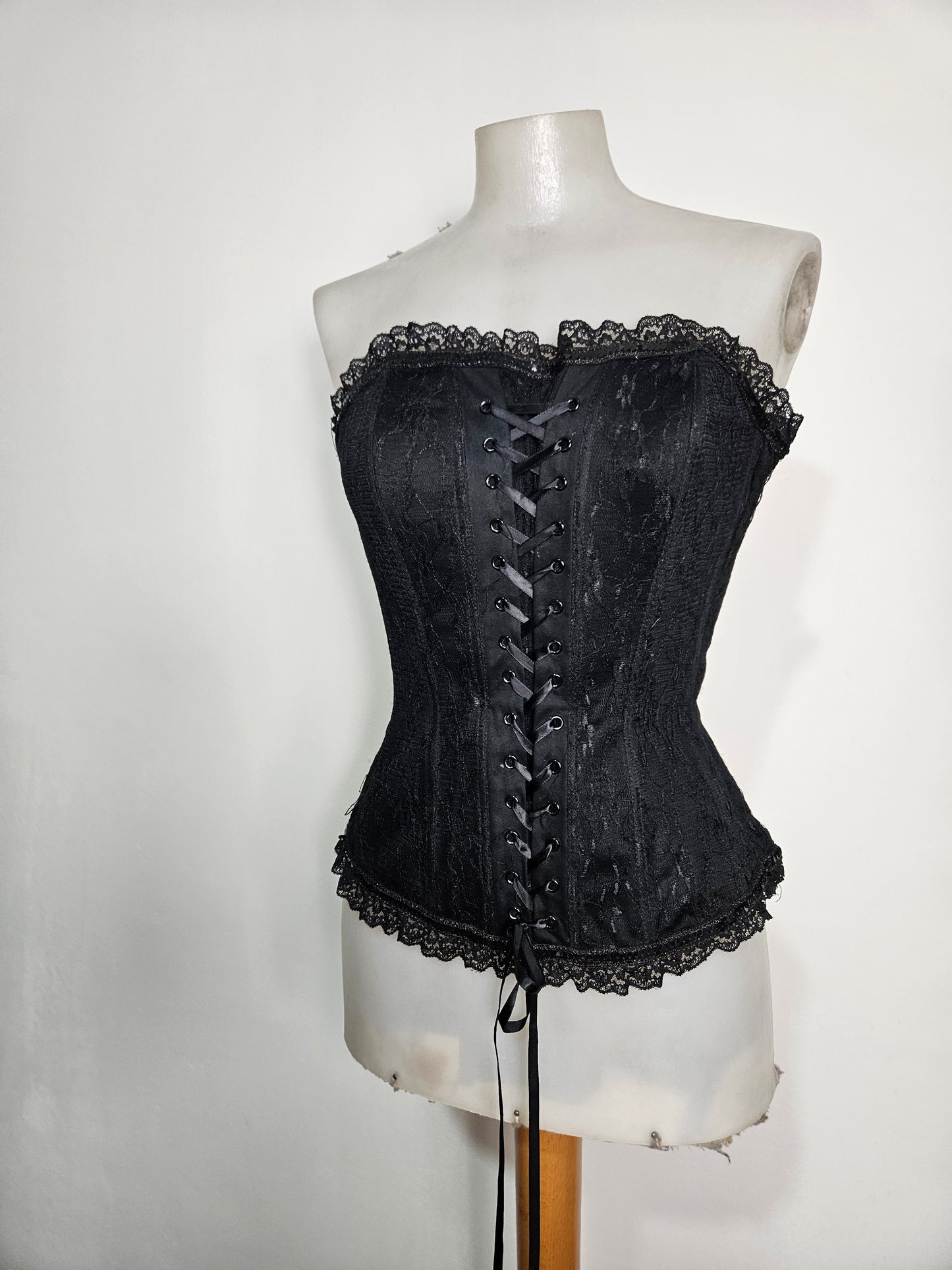 Bustier corseté noir