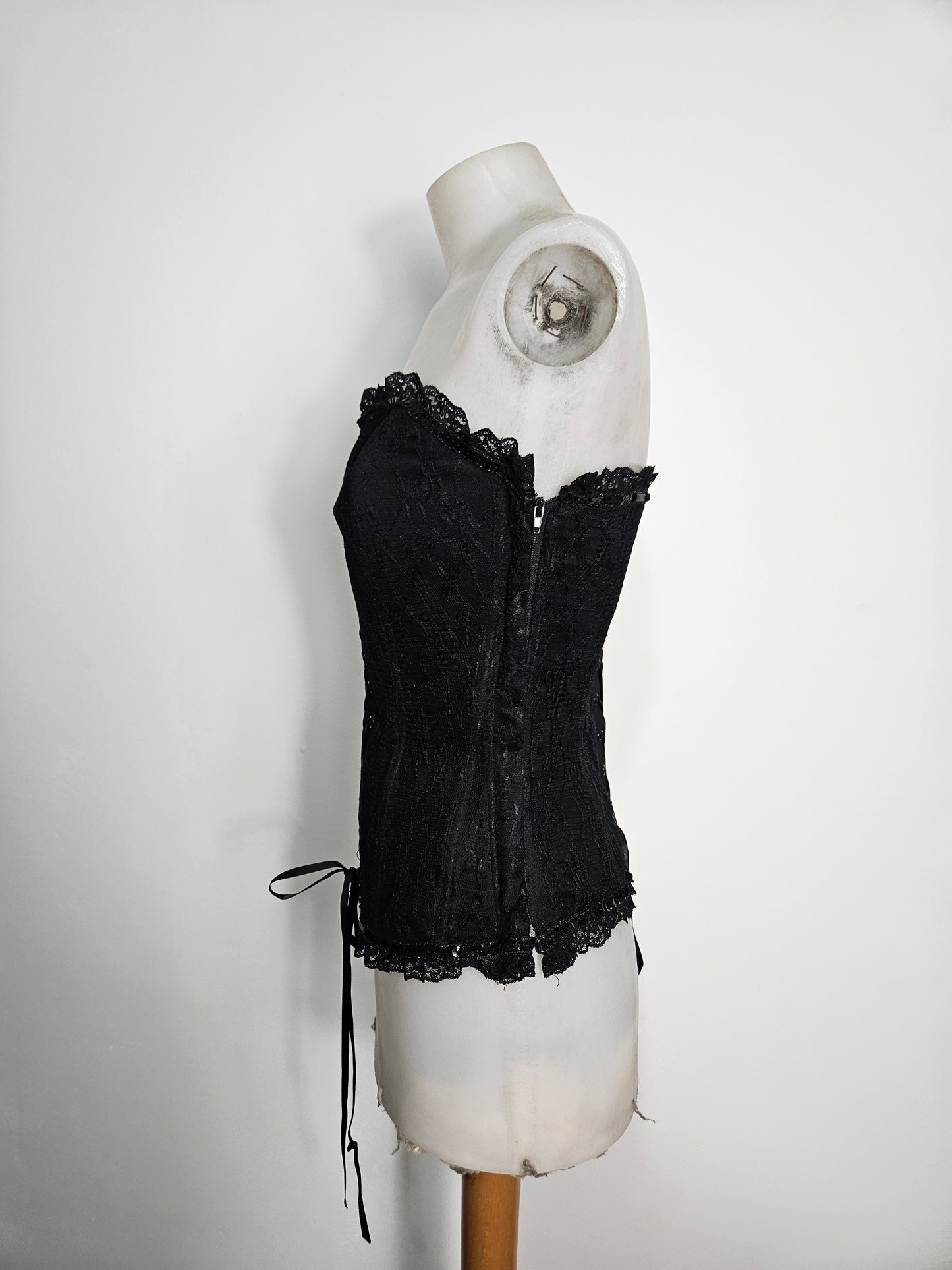 Bustier corseté noir