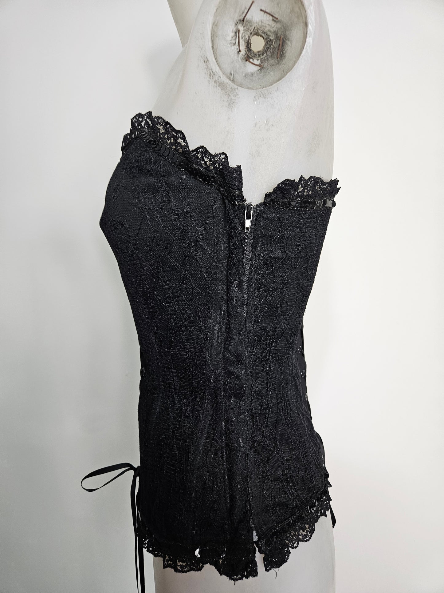 Bustier corseté noir