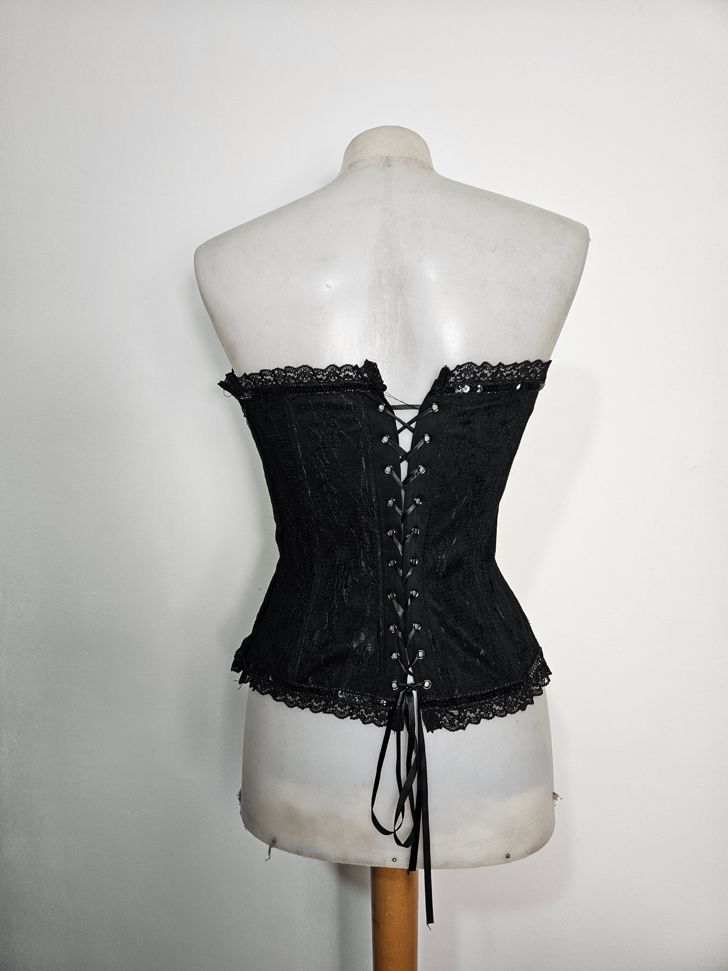 Bustier corseté noir