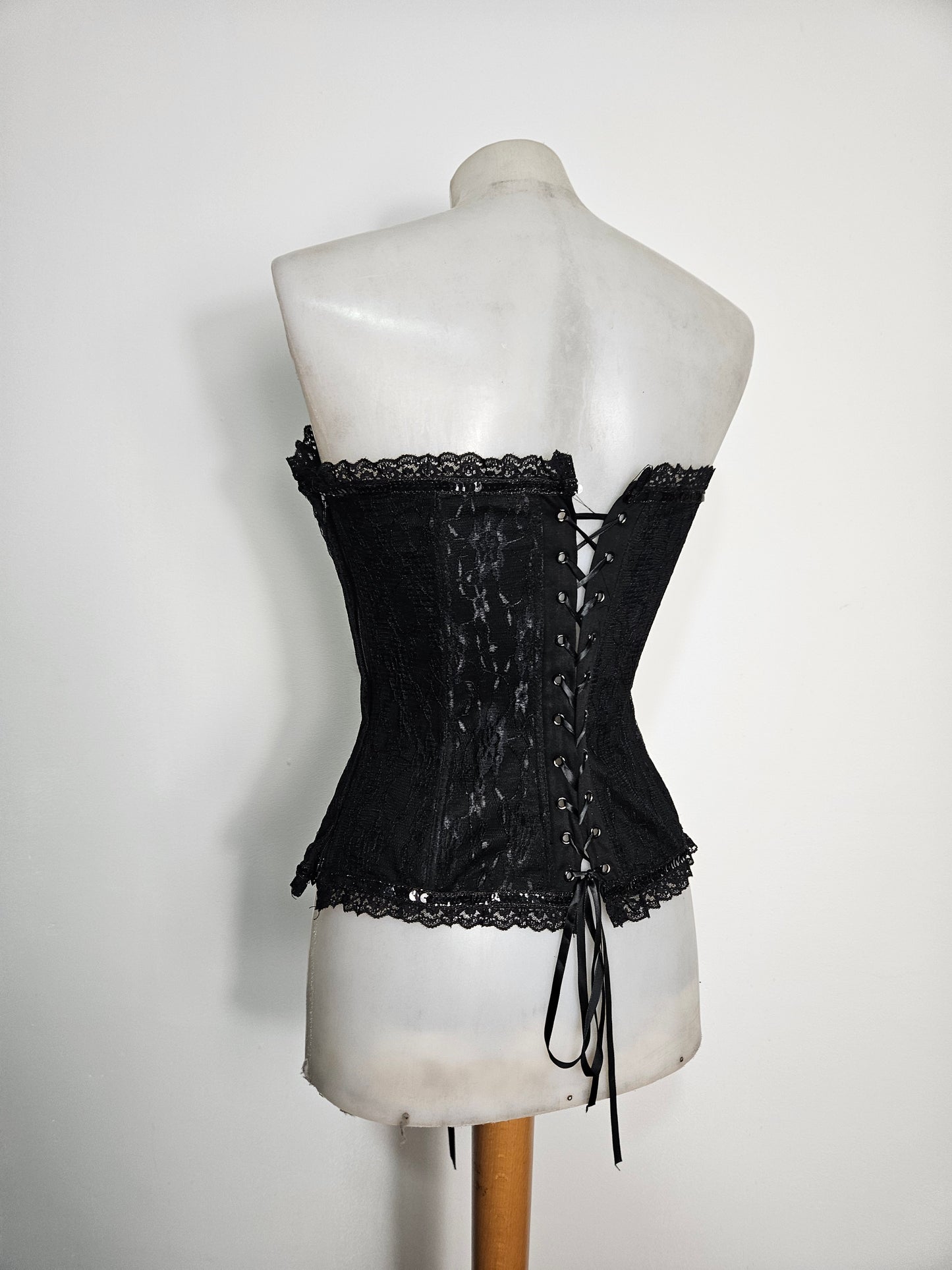Bustier corseté noir
