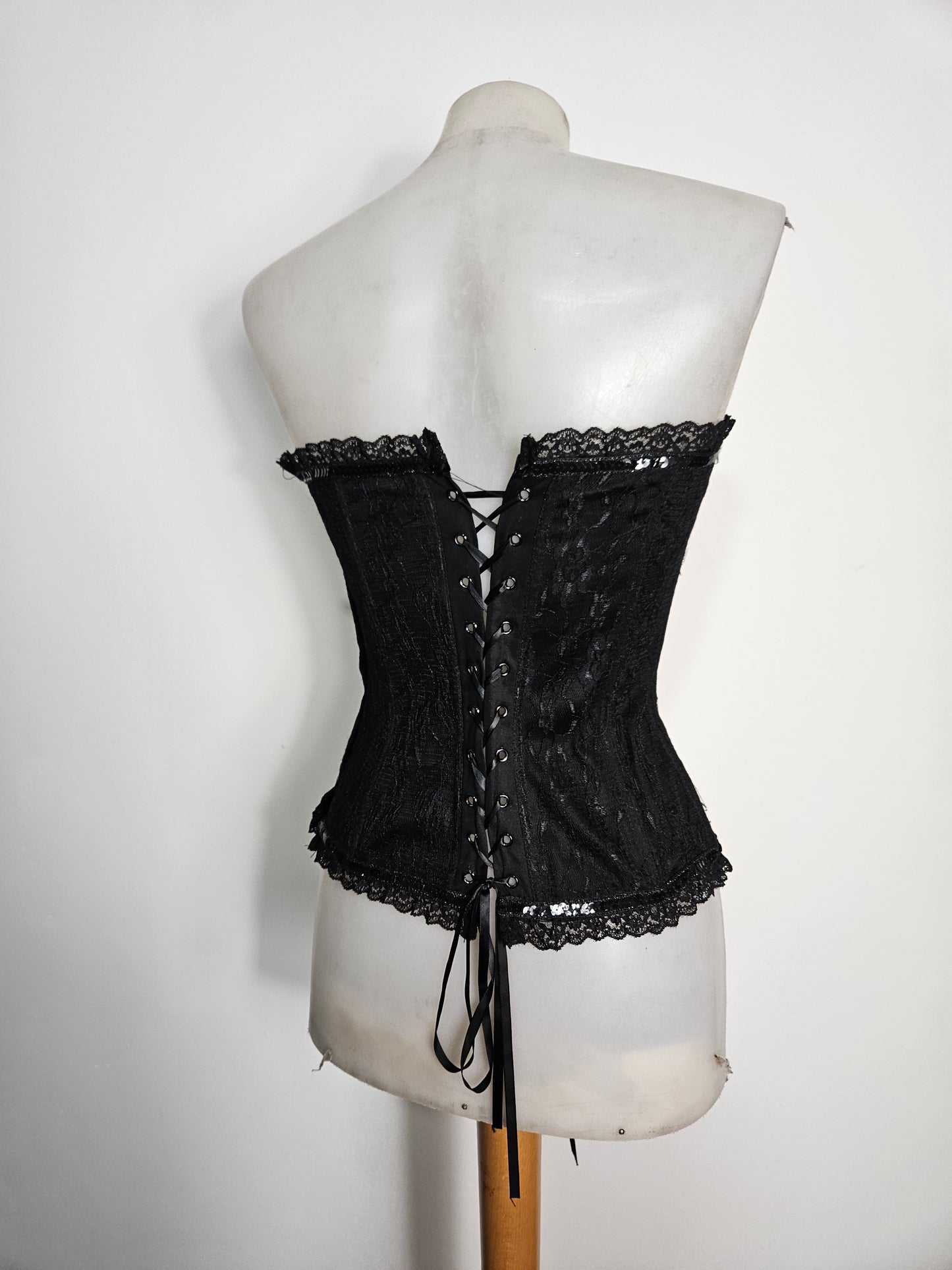 Bustier corseté noir