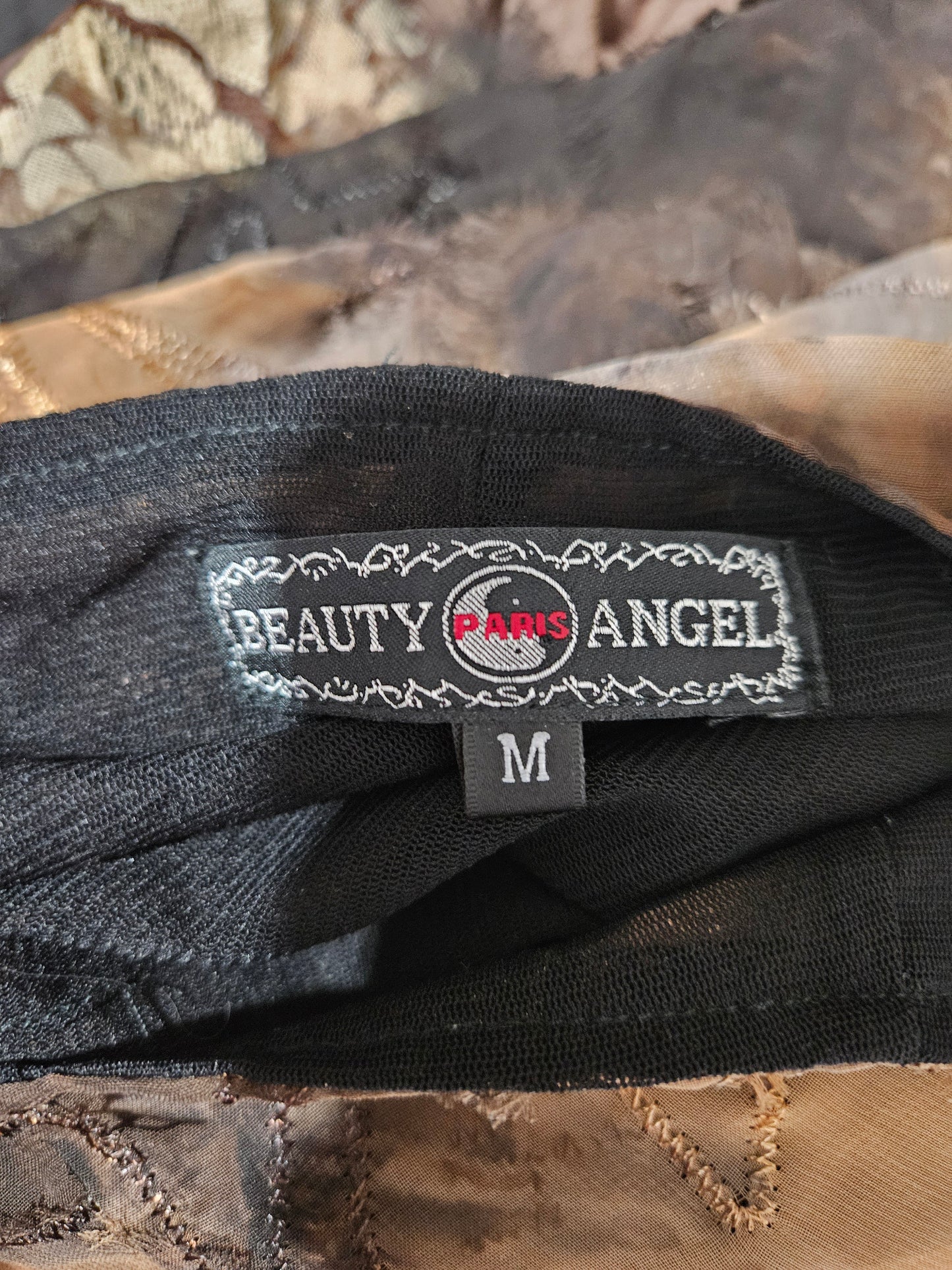 Jupe asymétrique tons marron