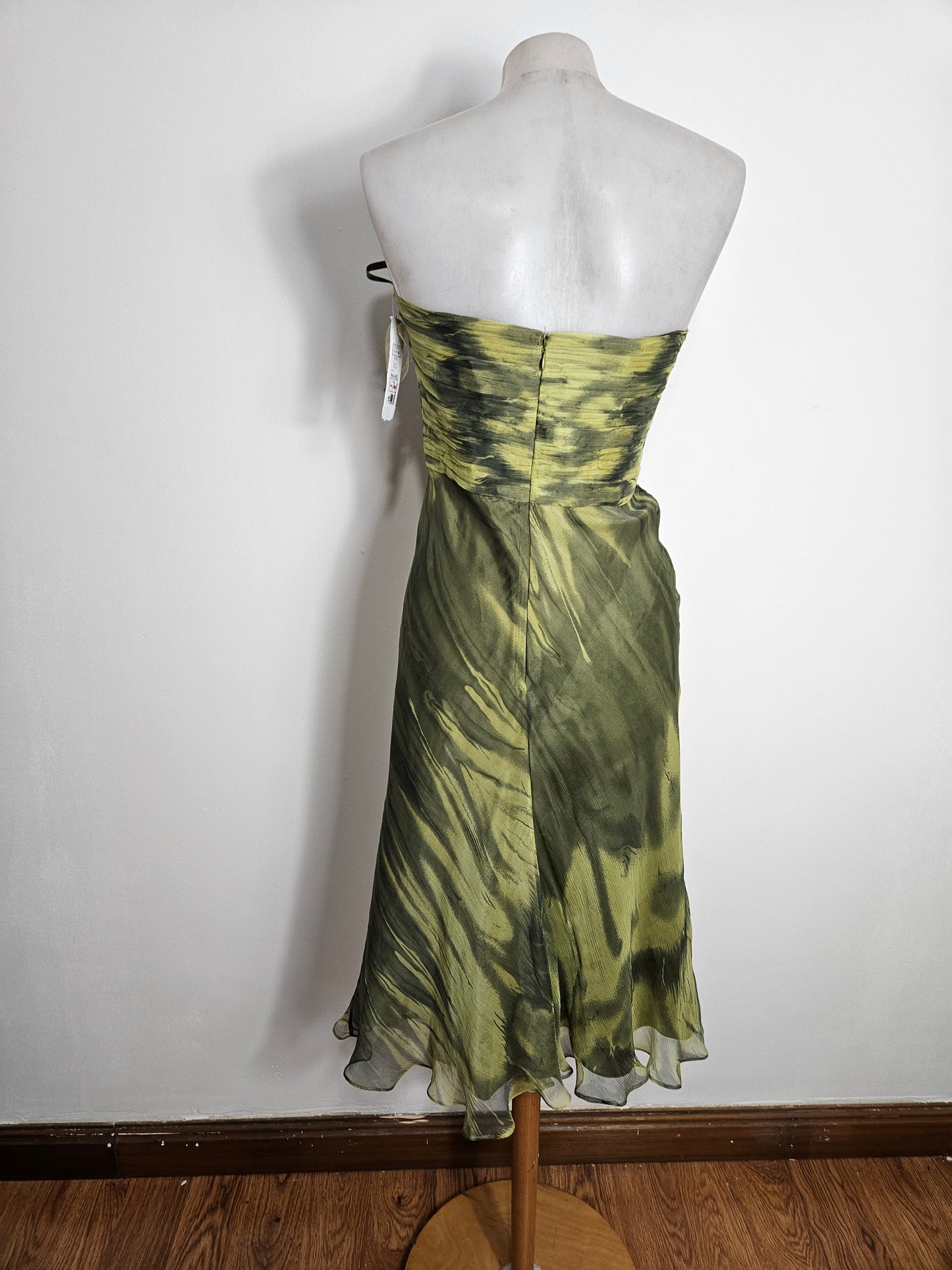 Silk dress with embroidery