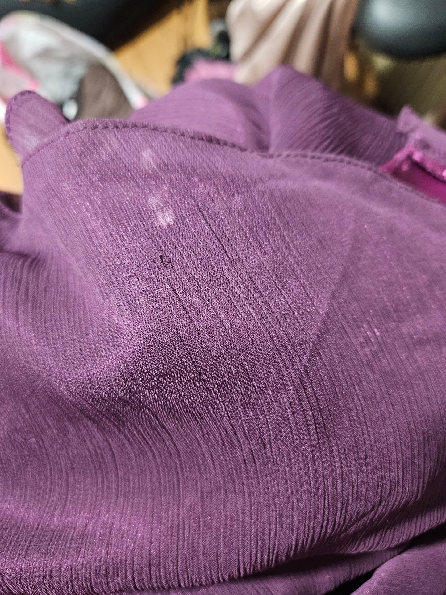 Vestido largo morado bordado